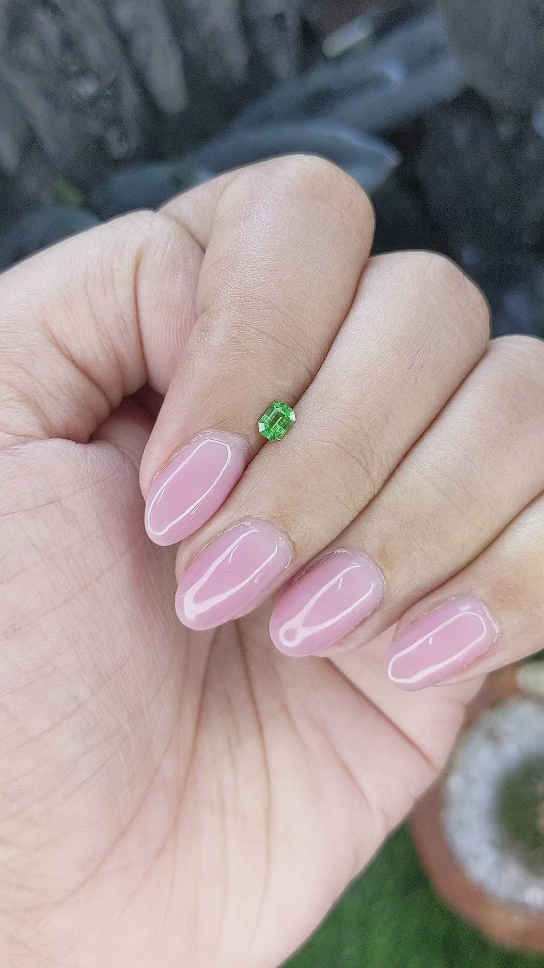 0.20 Ct. Tsavorite Garnet from Tanzania Size Video