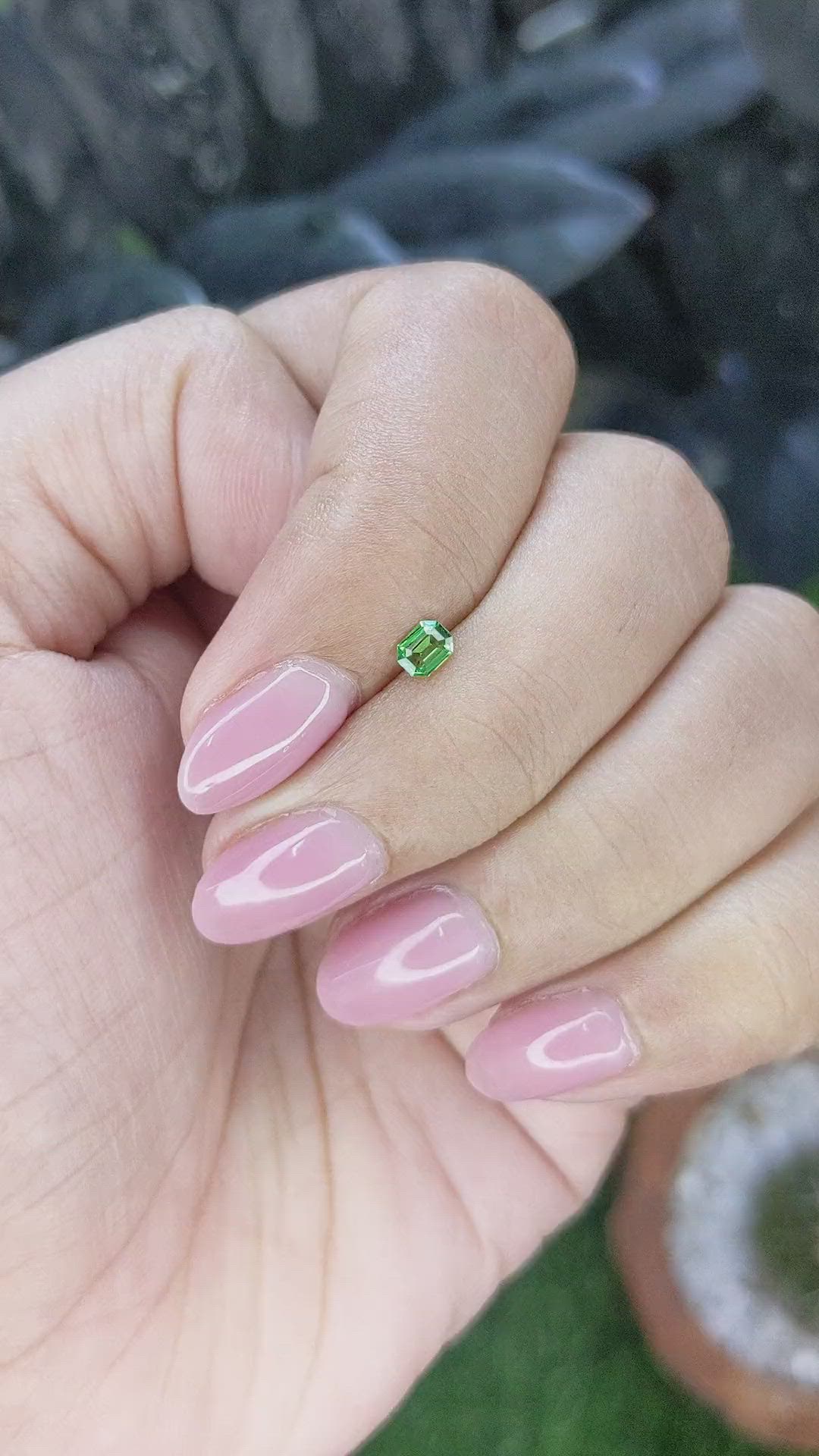 0.18 Ct. Tsavorite Garnet from Tanzania Size Video