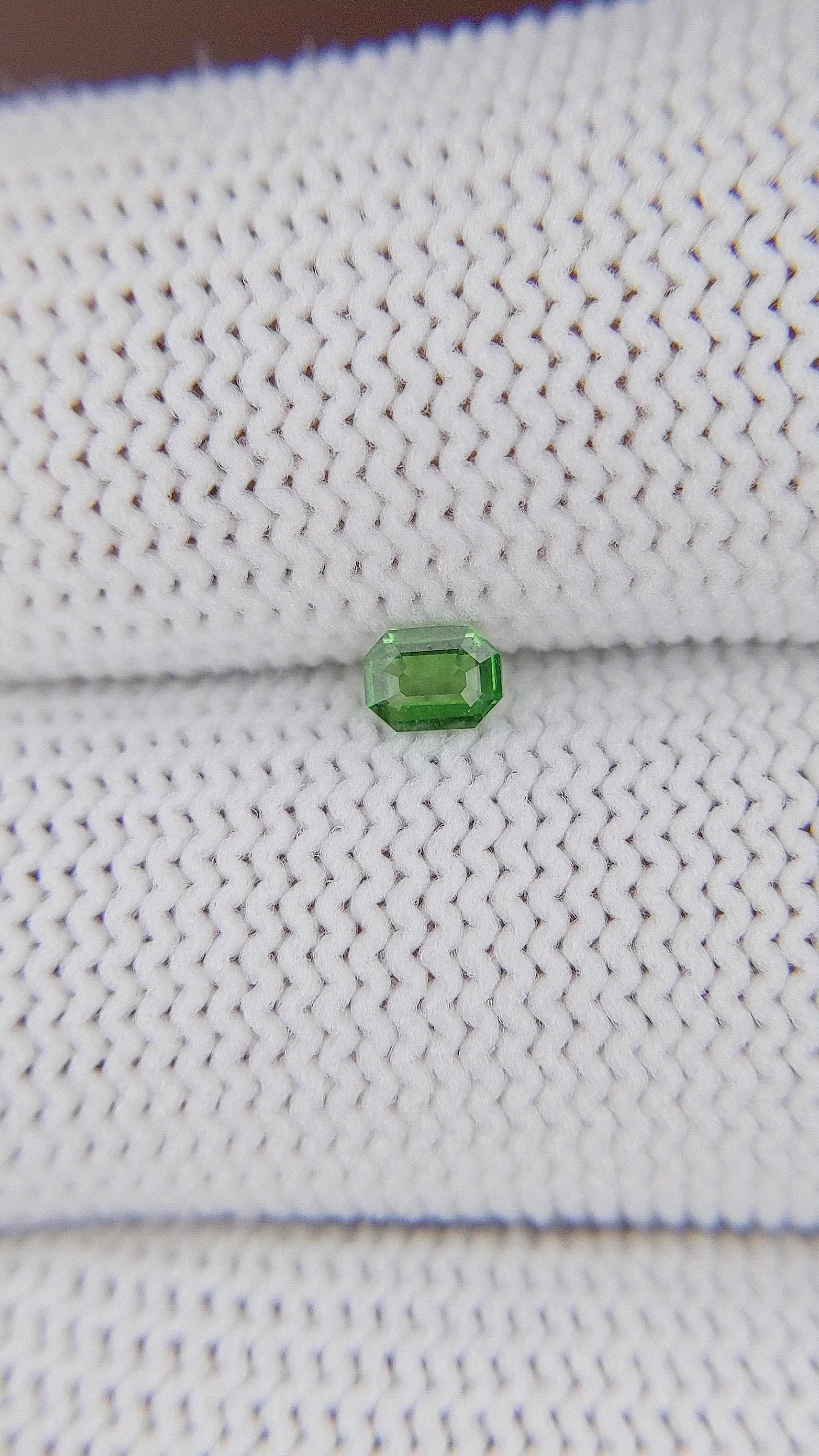 0.17 Ct. Tsavorite Garnet from Tanzania Size Video