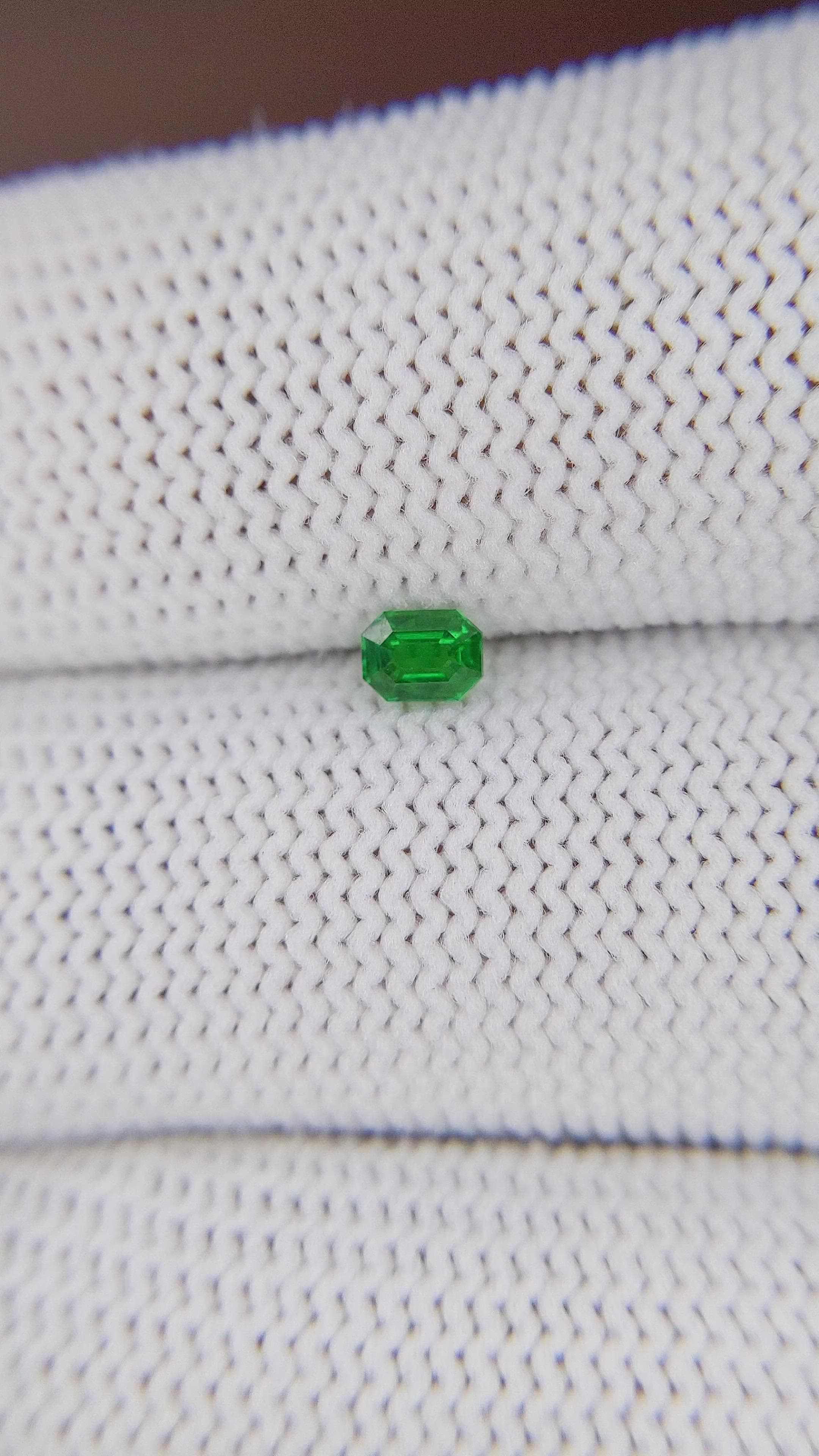 0.27 Ct. Tsavorite Garnet from Tanzania Size Video