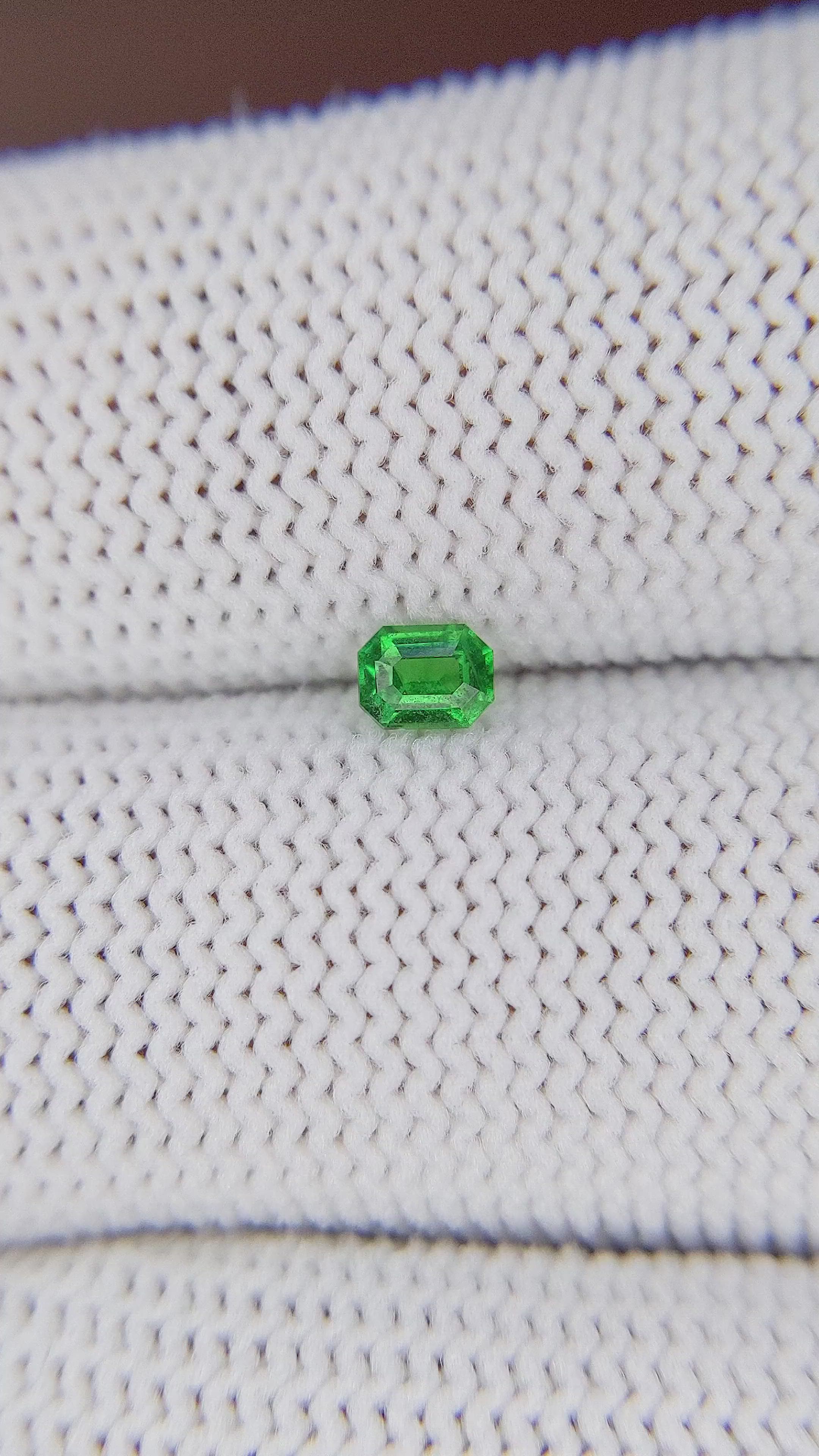 0.28 Ct. Tsavorite Garnet from Tanzania Size Video