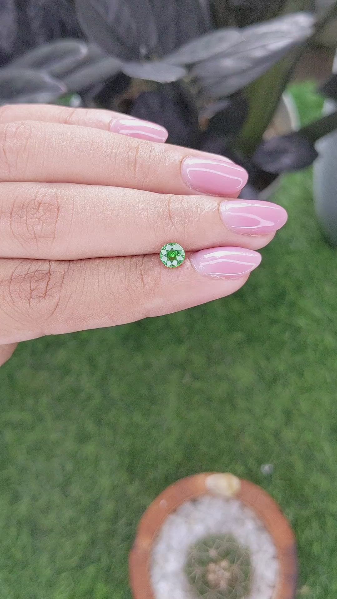 0.64 Ct. Tsavorite Garnet from Tanzania Size Video