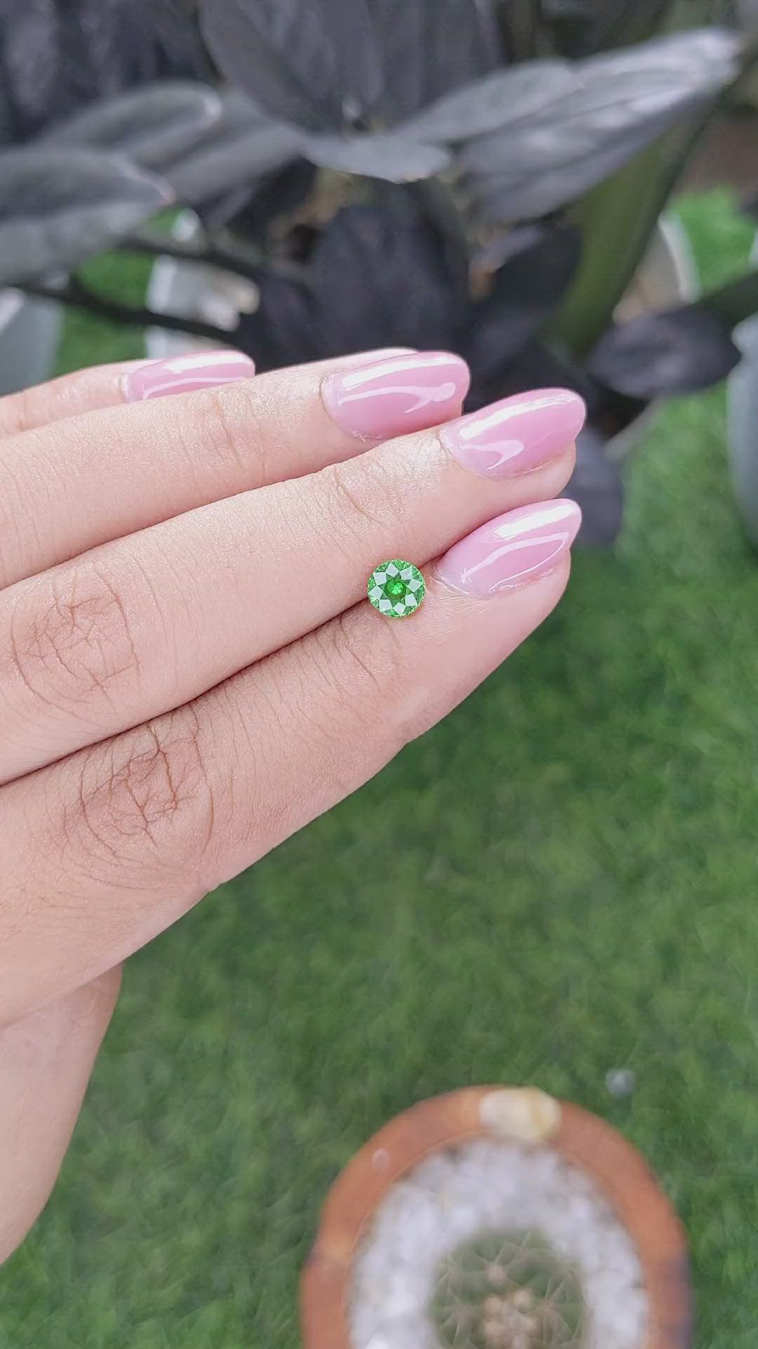 0.64 Ct. Tsavorite Garnet from Tanzania Size Video