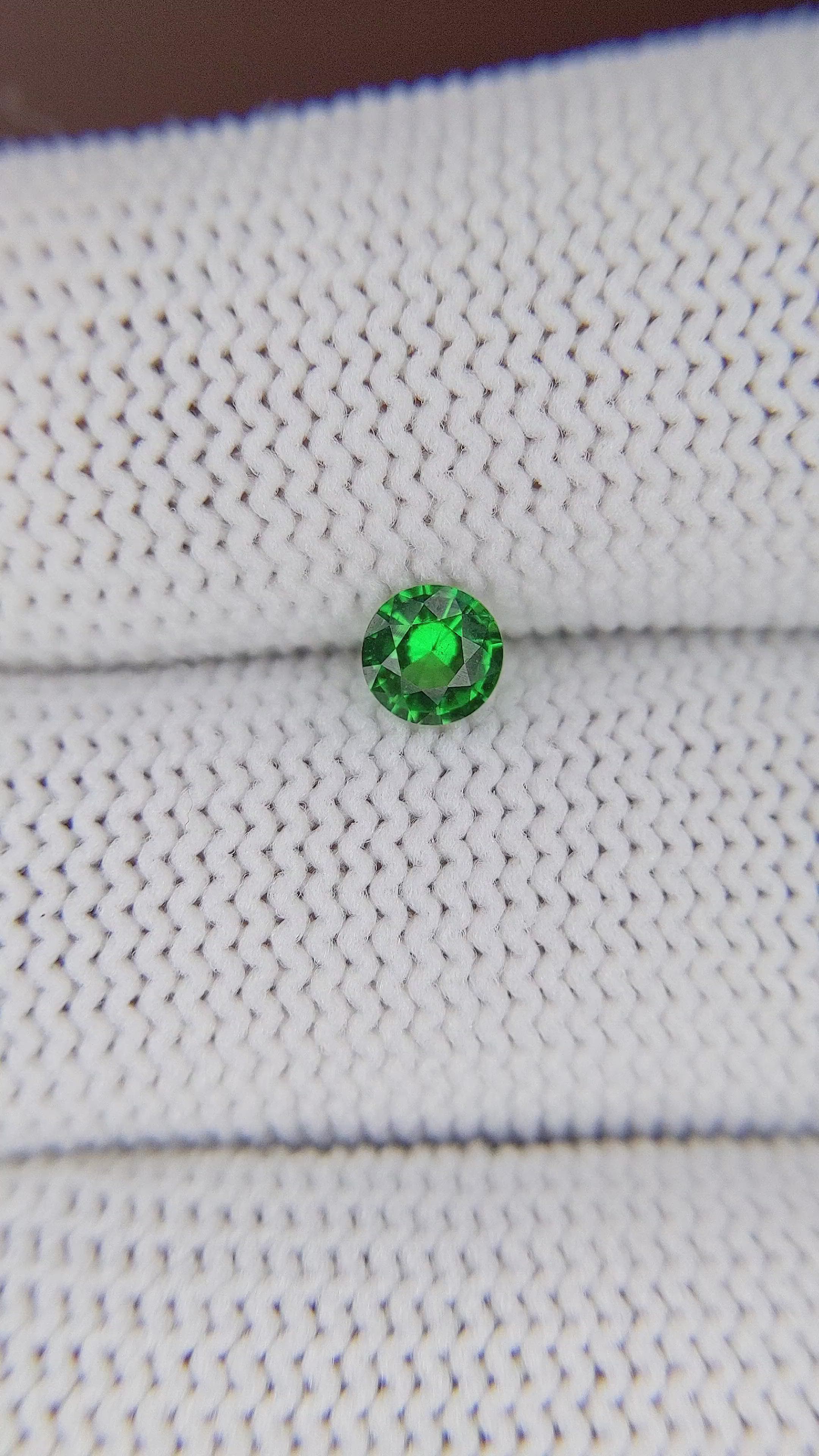 0.38 Ct. Tsavorite Garnet from Tanzania Size Video