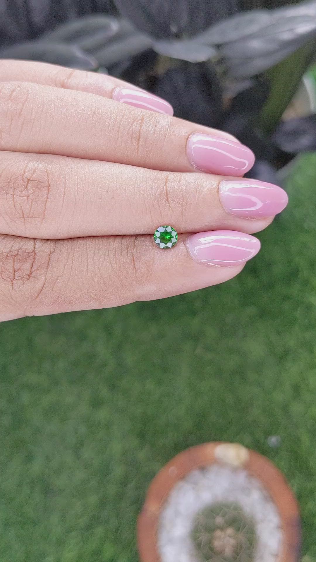 0.38 Ct. Tsavorite Garnet from Tanzania Size Video