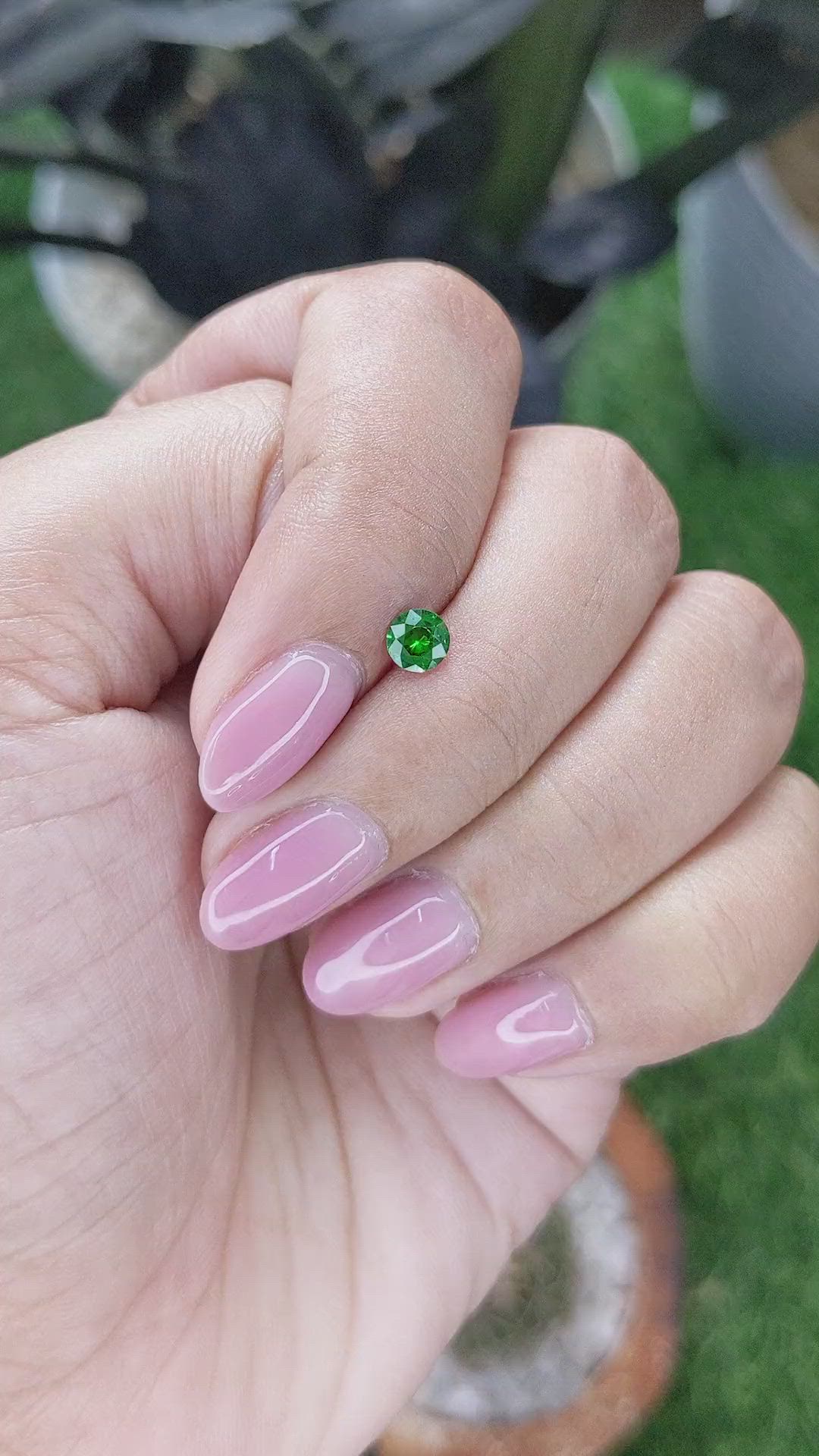 0.38 Ct. Tsavorite Garnet from Tanzania Size Video