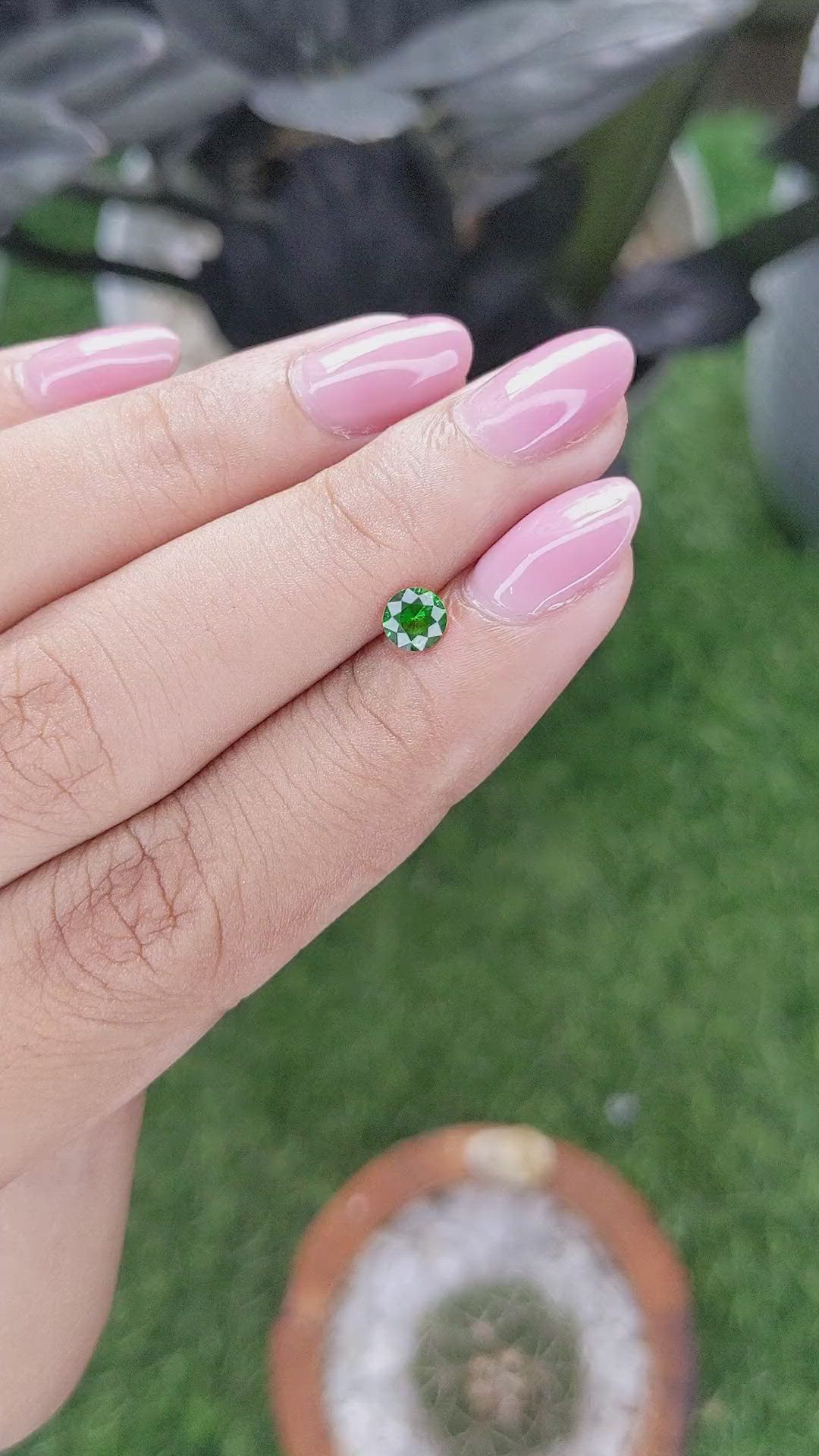0.38 Ct. Tsavorite Garnet from Tanzania Size Video