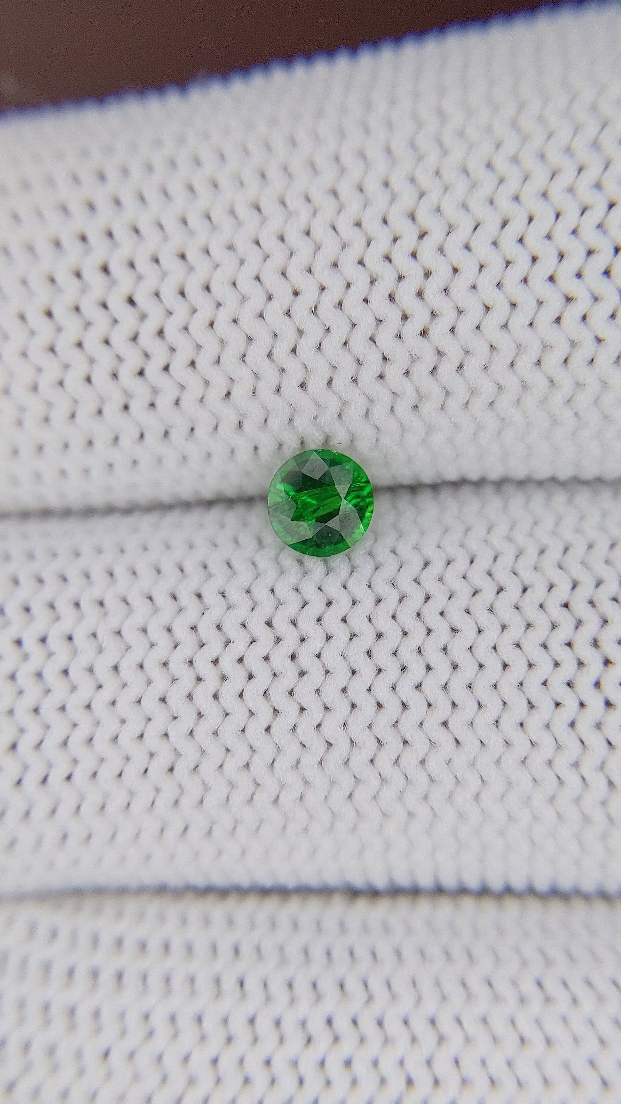 0.37 Ct. Tsavorite Garnet from Tanzania Size Video