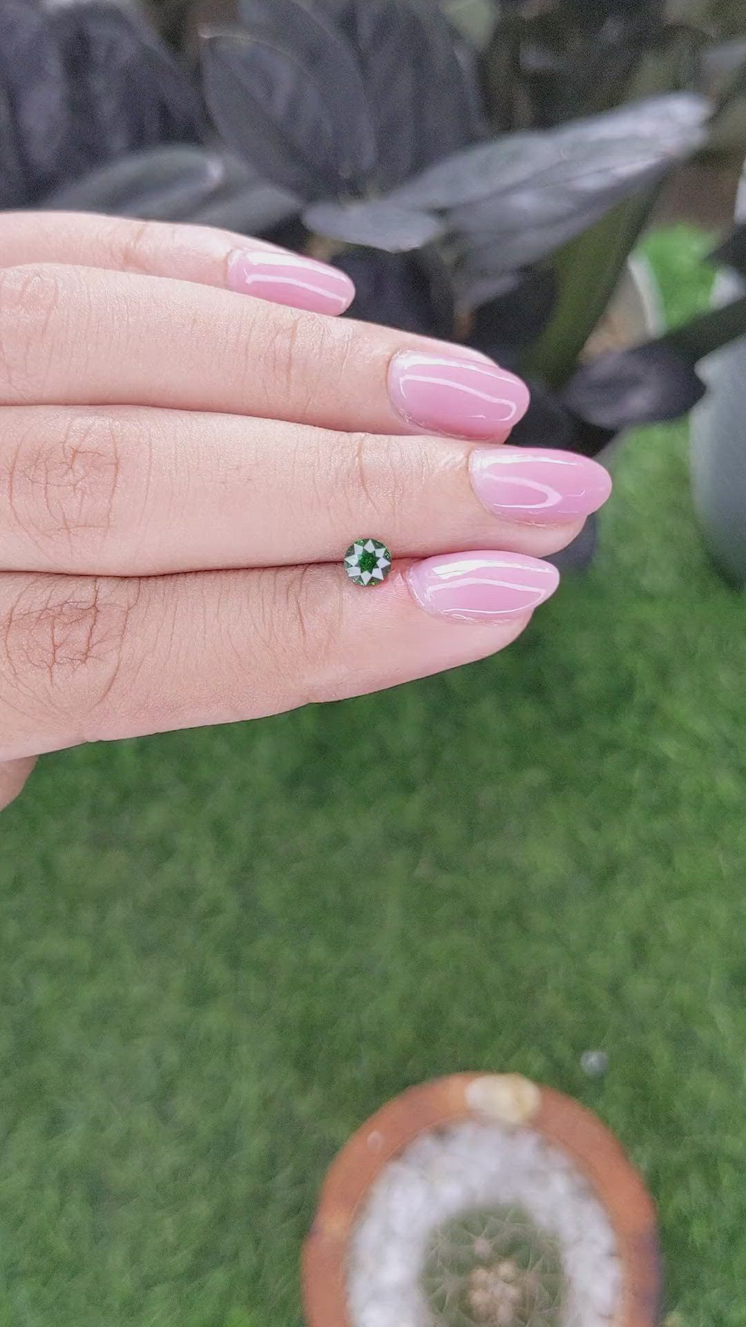 0.38 Ct. Tsavorite Garnet from Tanzania Size Video