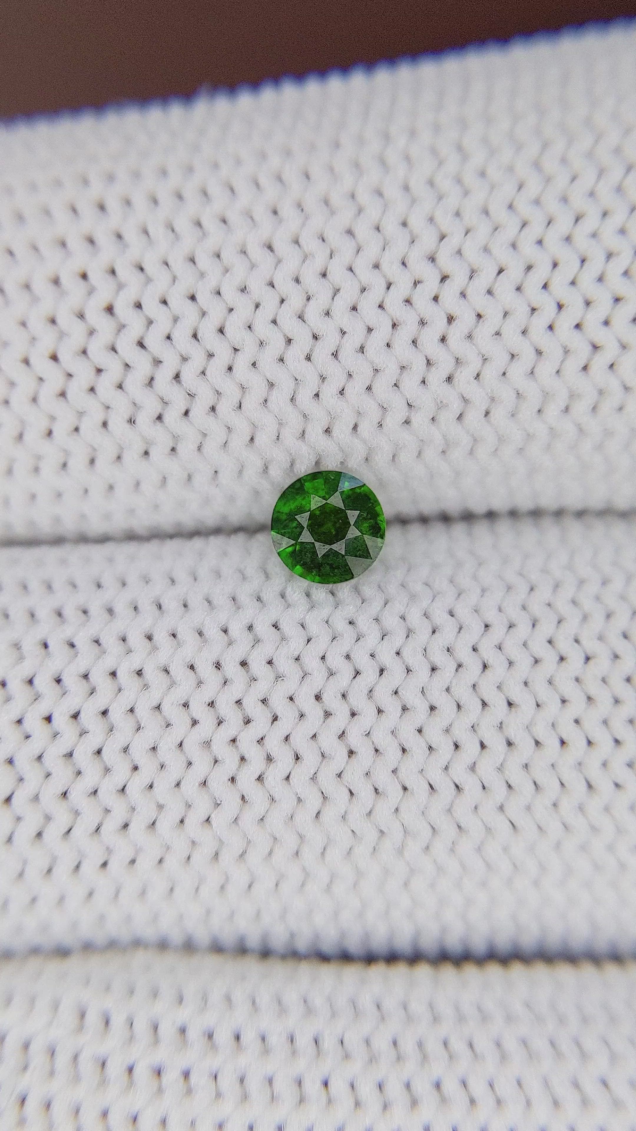 0.38 Ct. Tsavorite Garnet from Tanzania Size Video