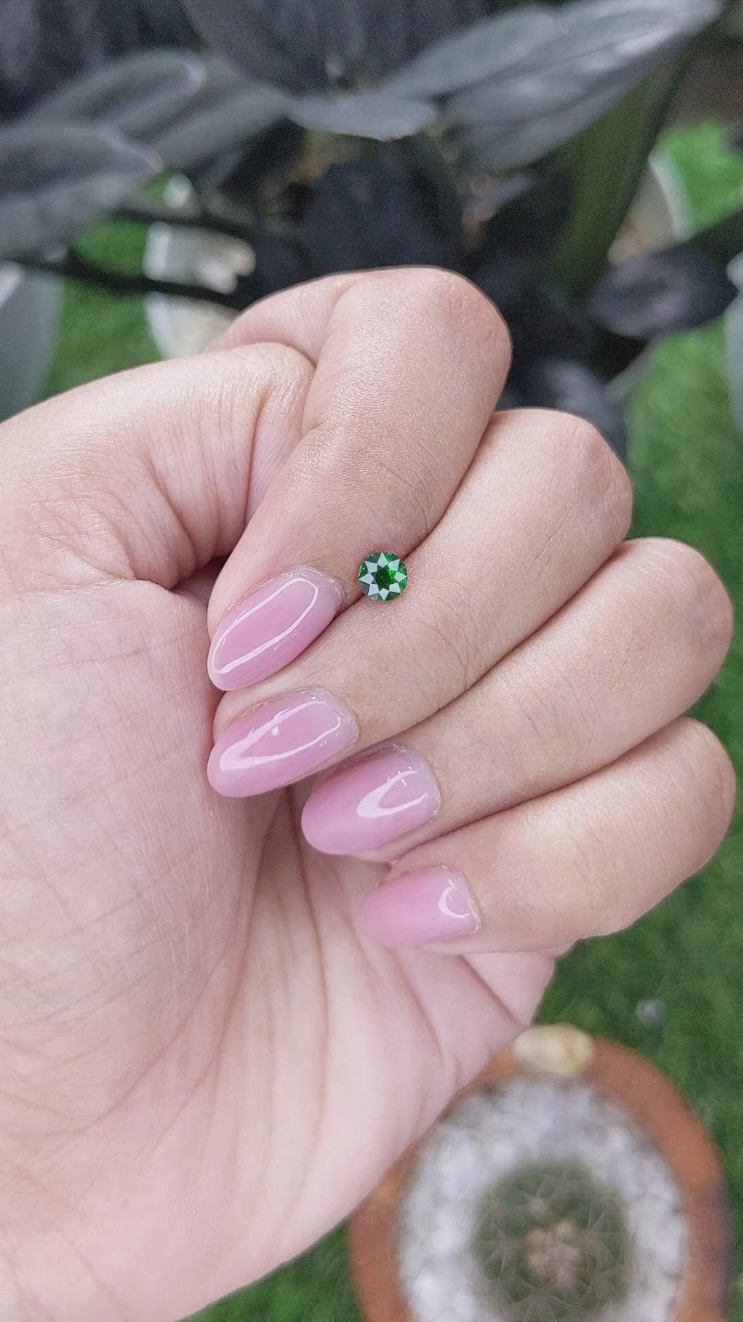 0.38 Ct. Tsavorite Garnet from Tanzania Size Video