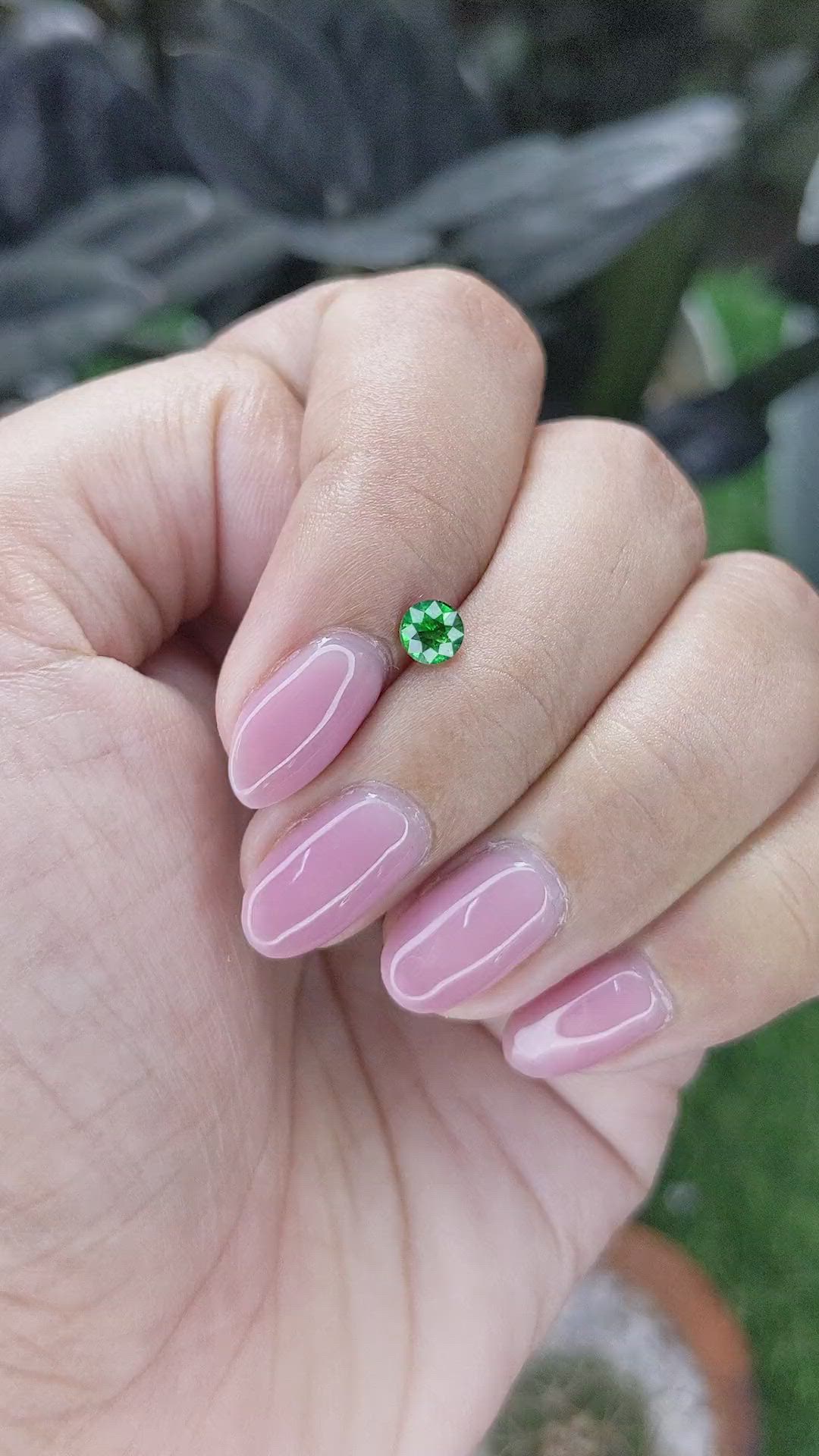 0.47 Ct. Tsavorite Garnet from Tanzania Size Video