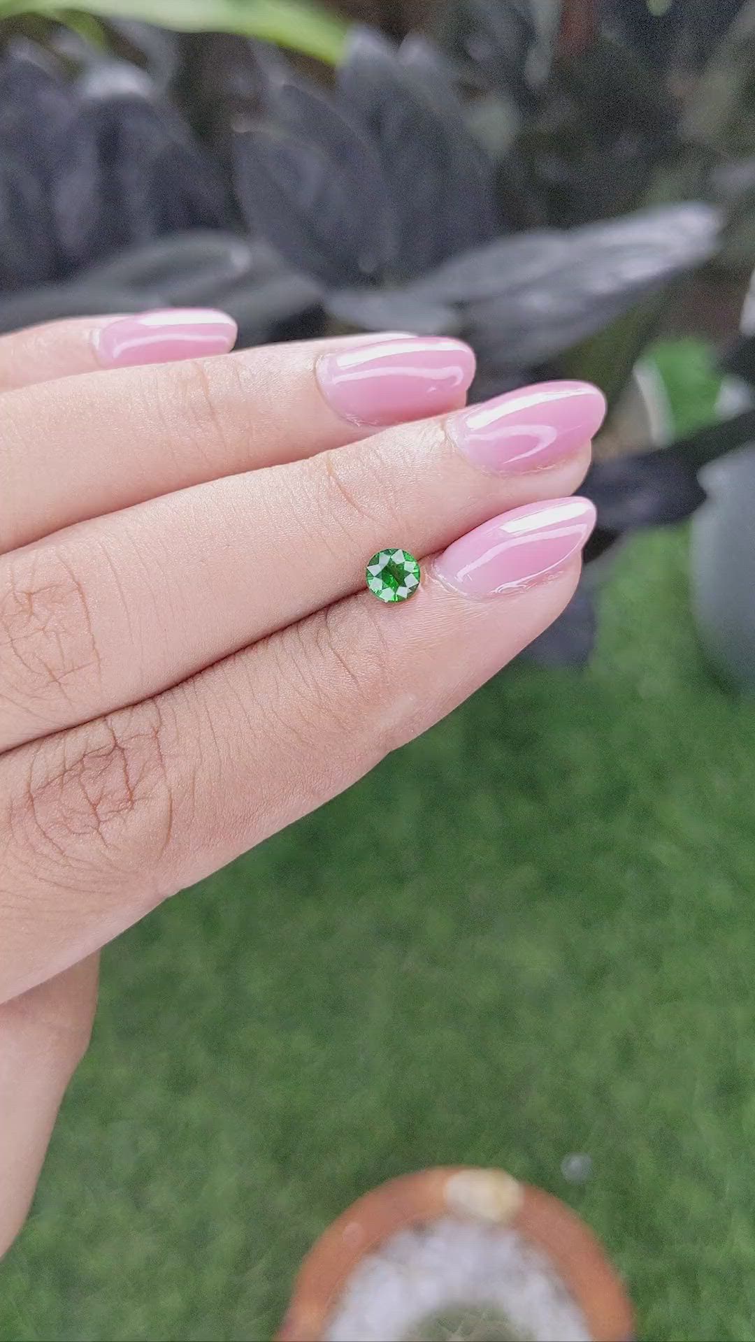 0.47 Ct. Tsavorite Garnet from Tanzania Size Video