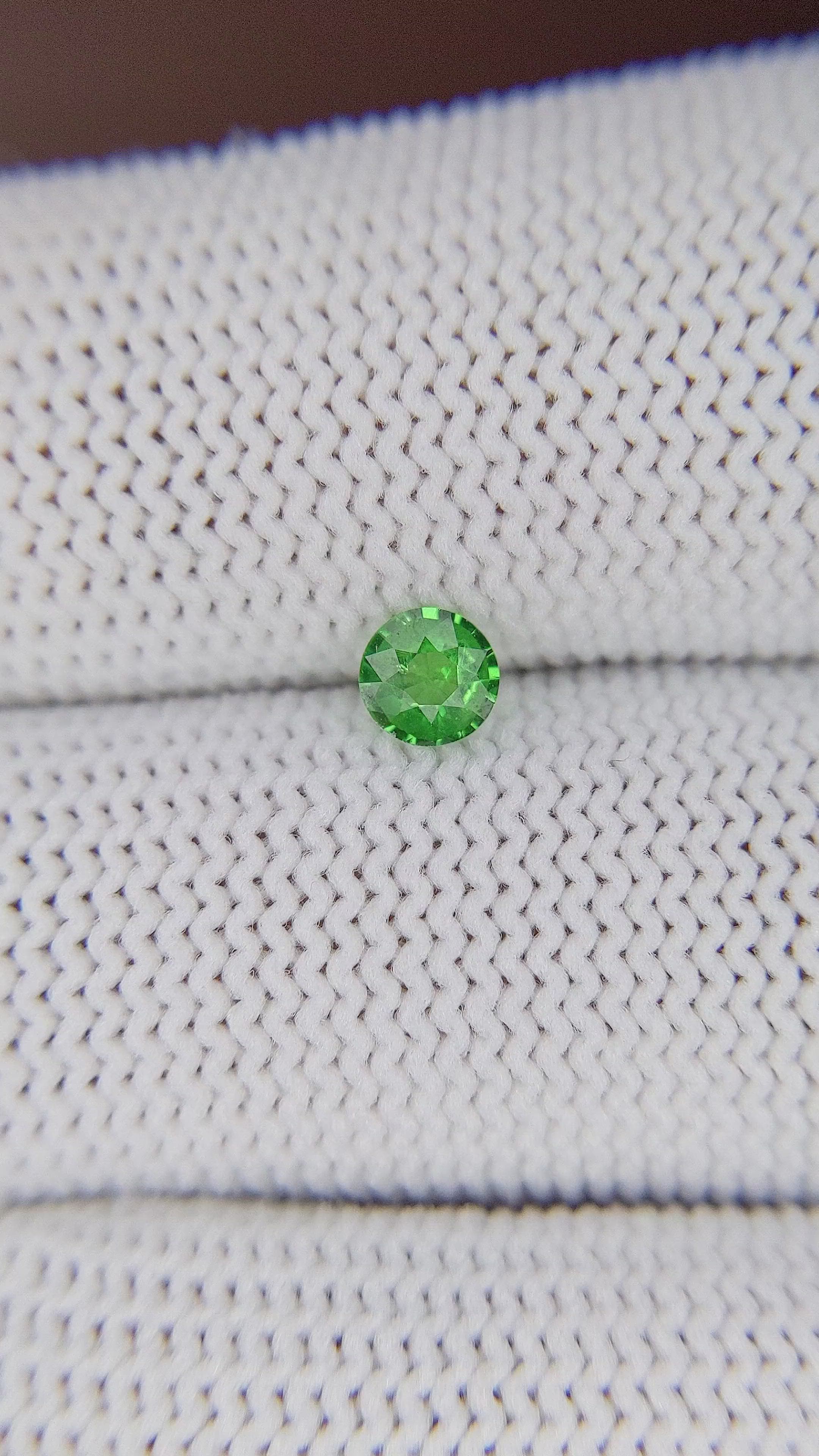 0.28 Ct. Tsavorite Garnet from Tanzania Size Video