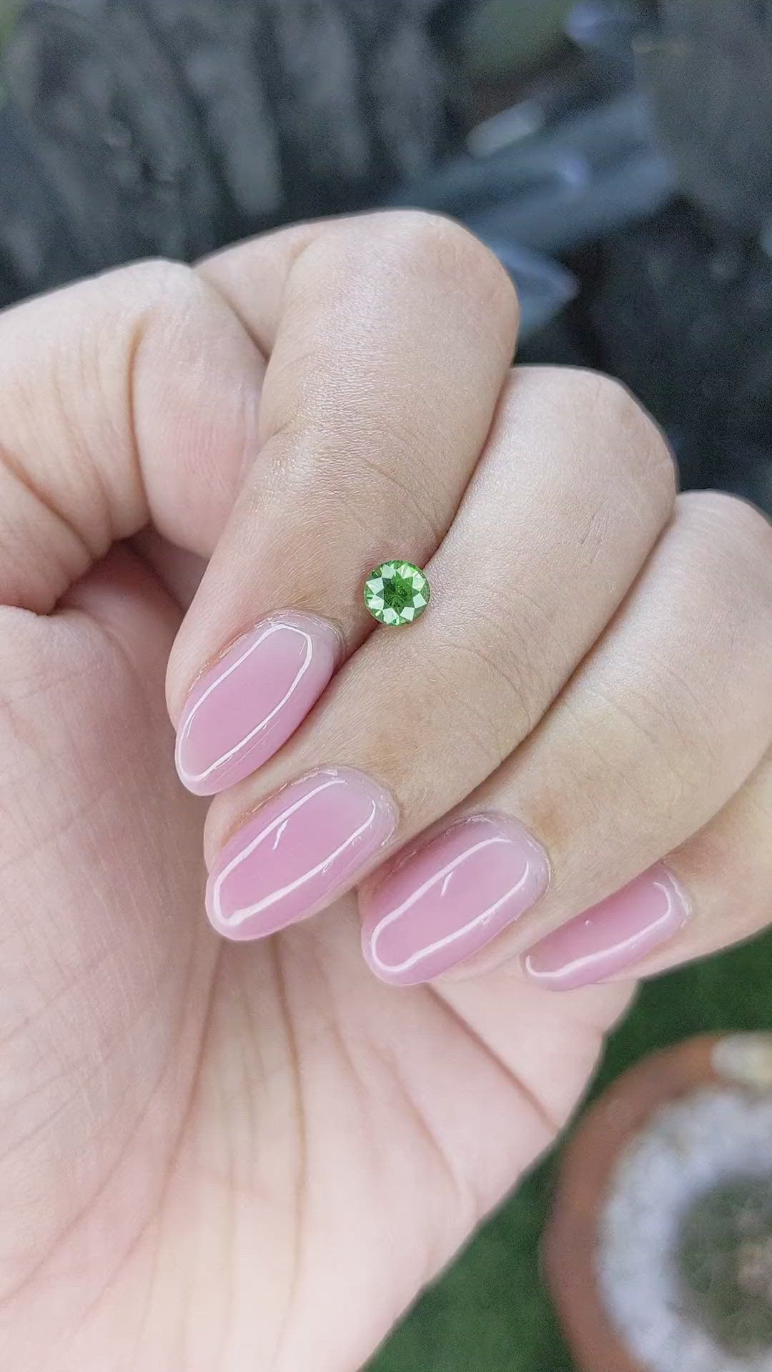 0.44 Ct. Tsavorite Garnet from Tanzania Size Video