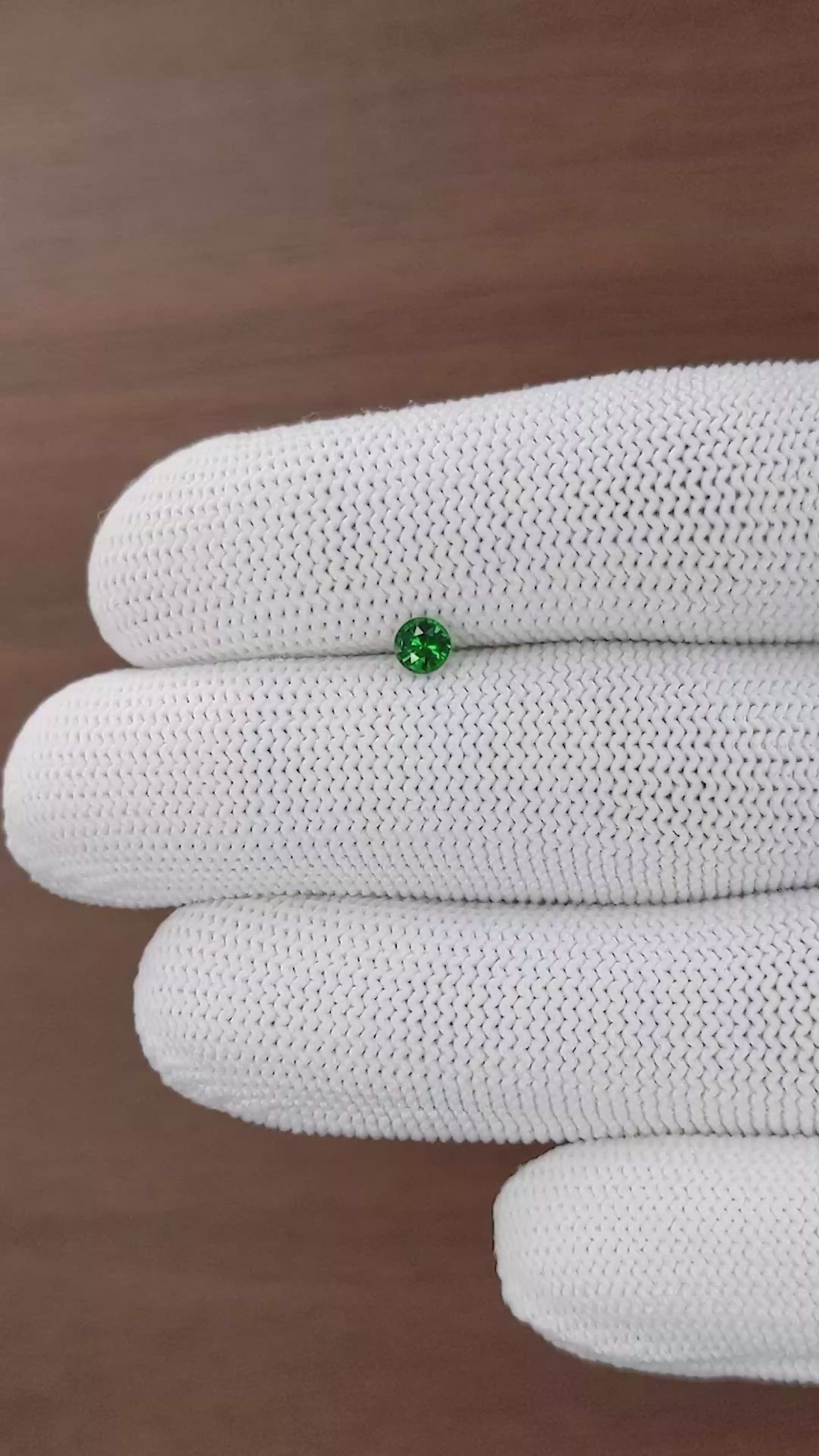 0.28 Ct. Tsavorite Garnet from Tanzania Size Video