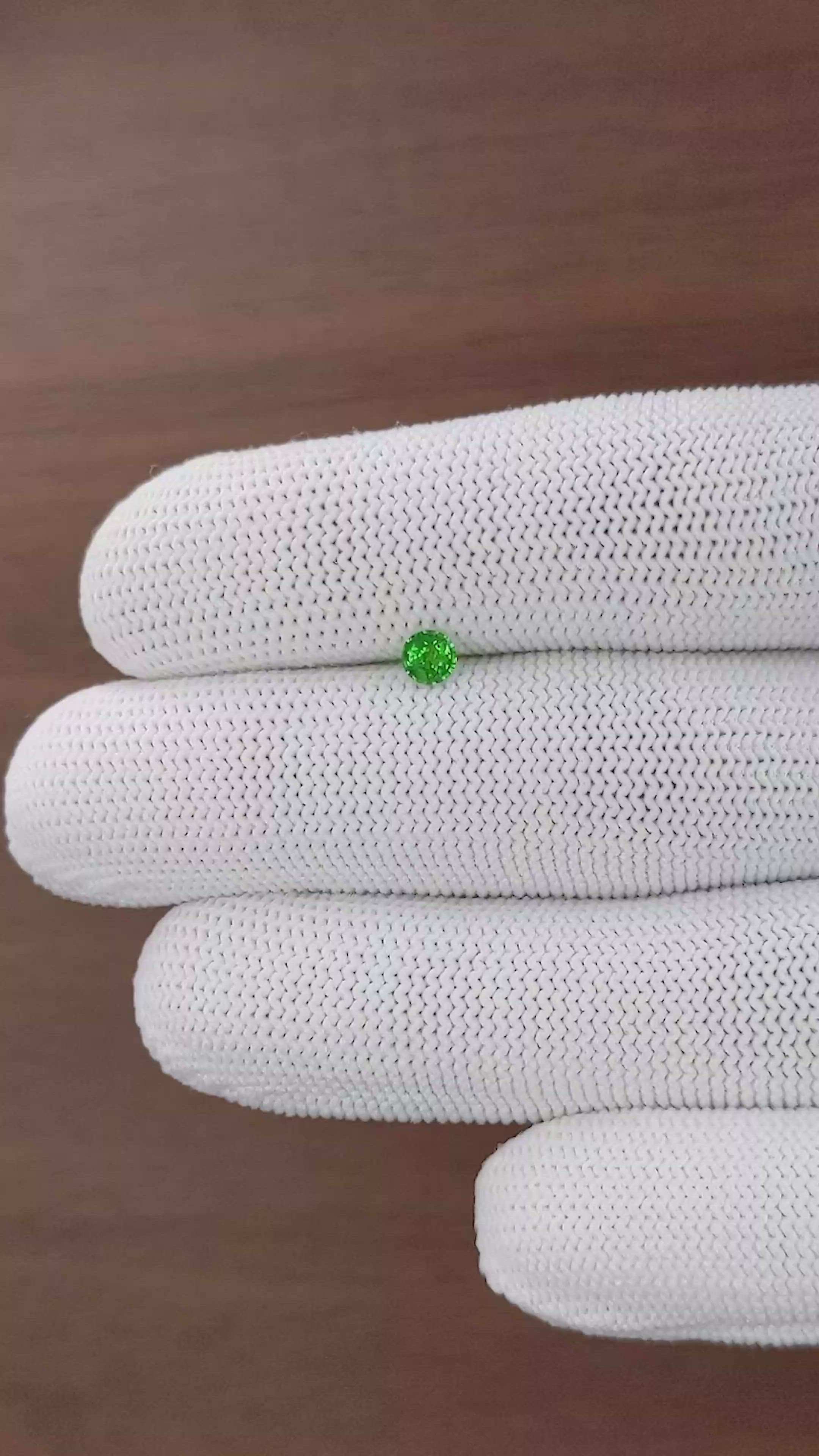 0.27 Ct. Tsavorite Garnet from Tanzania Size Video