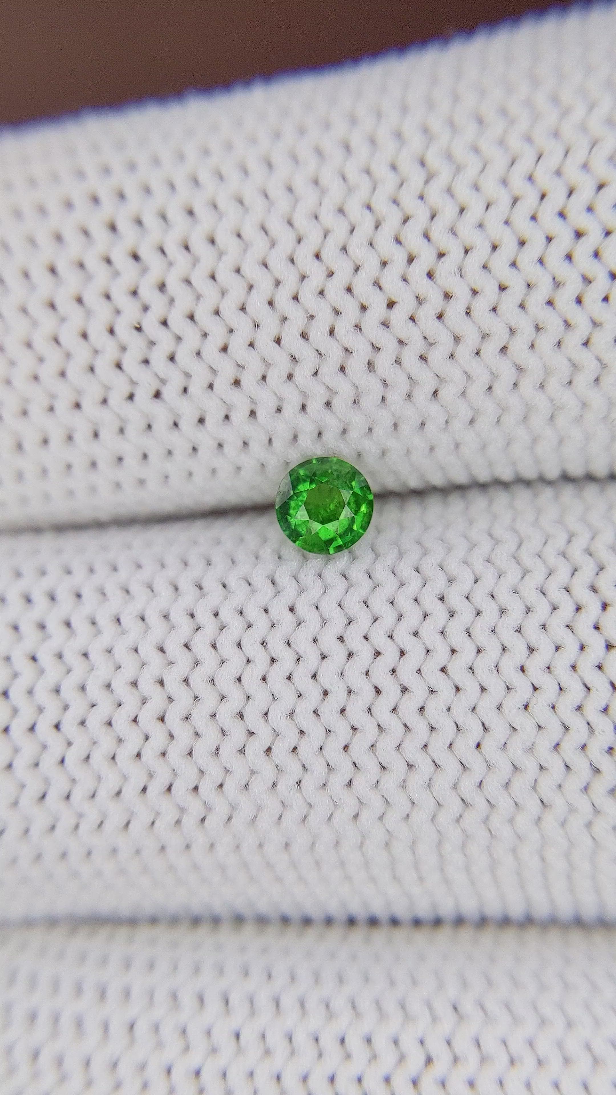 0.27 Ct. Tsavorite Garnet from Tanzania Size Video