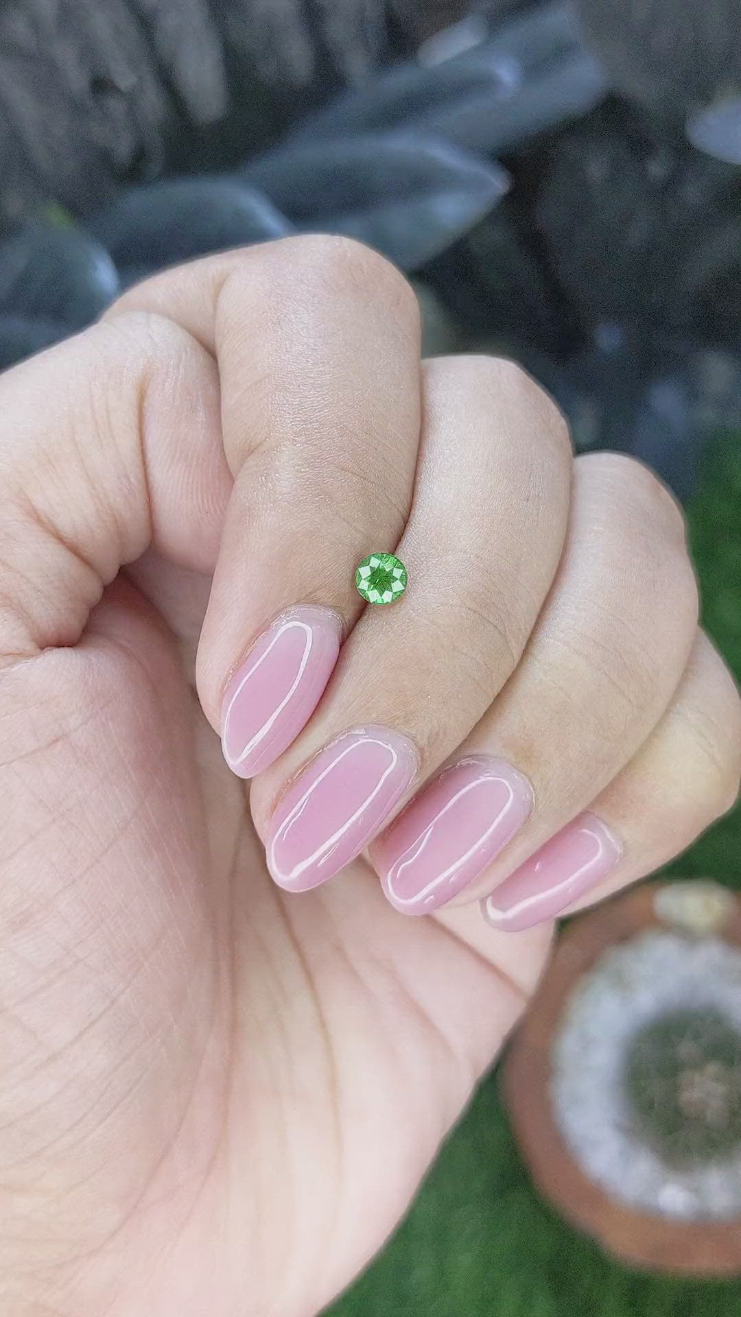 0.34 Ct. Tsavorite Garnet from Tanzania Size Video