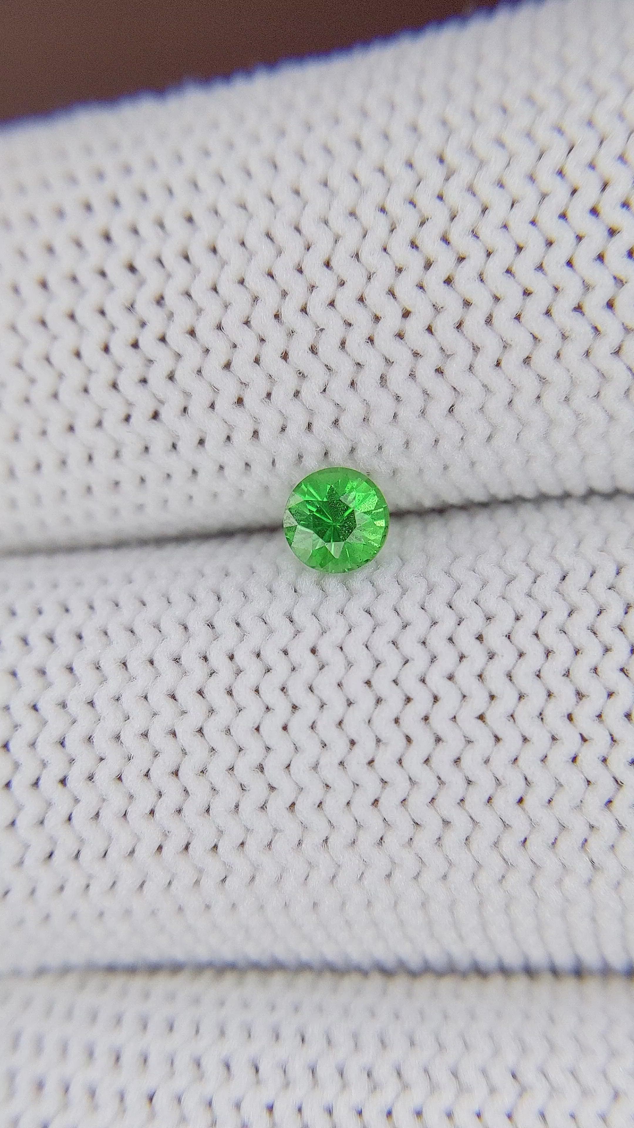 0.34 Ct. Tsavorite Garnet from Tanzania Size Video
