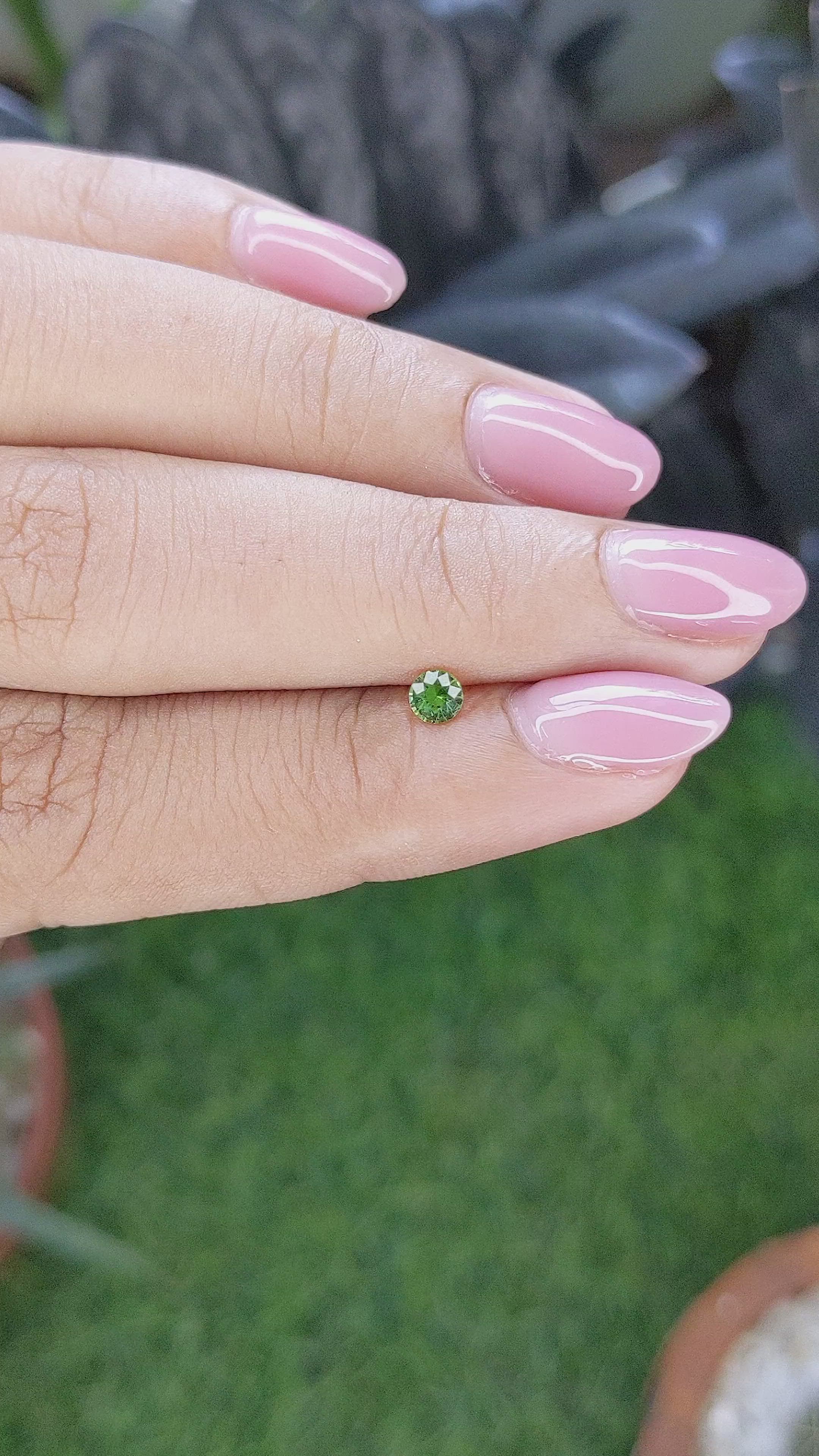 0.20 Ct. Tsavorite Garnet from Tanzania Size Video
