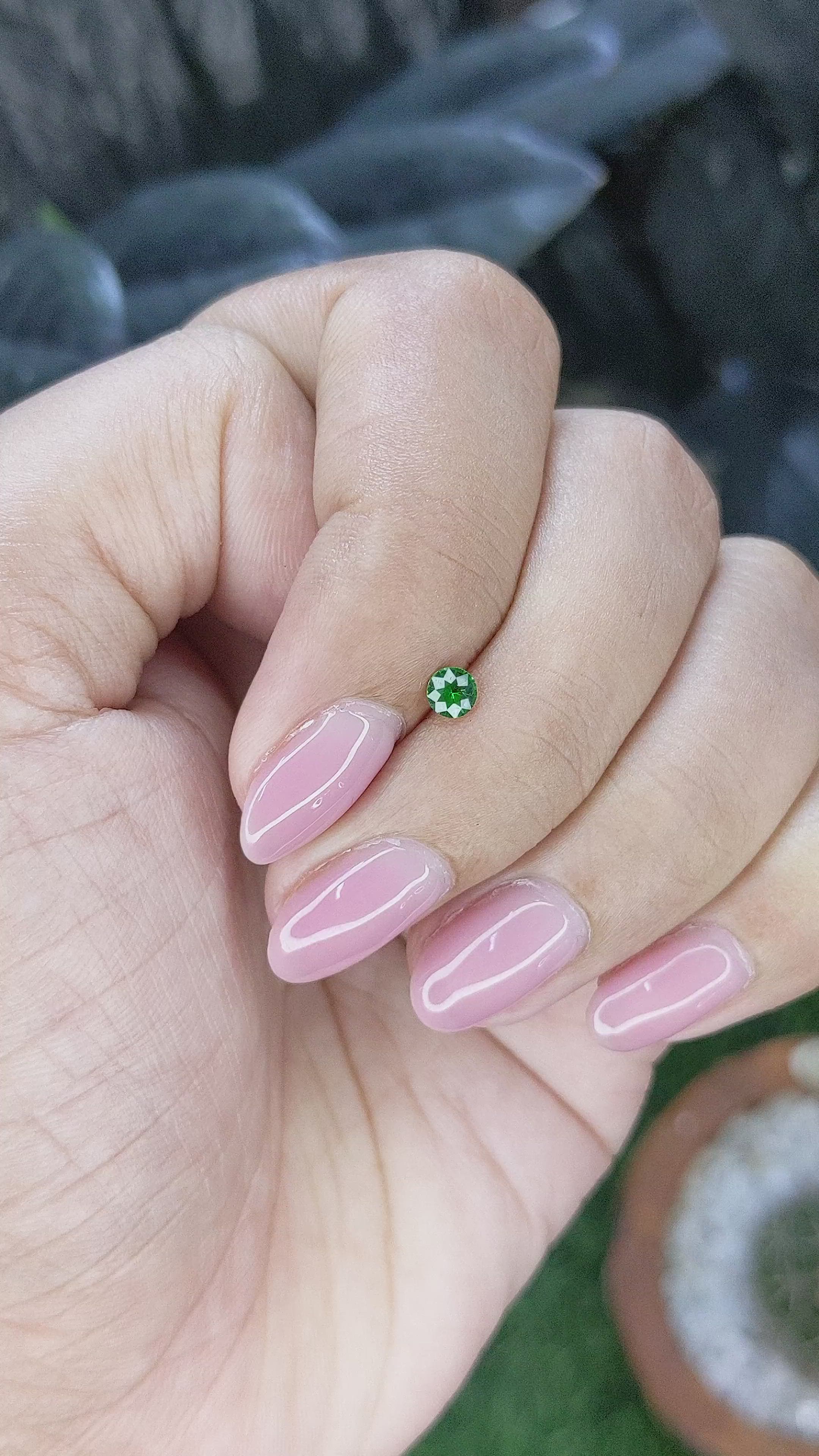 0.18 Ct. Tsavorite Garnet from Tanzania Size Video