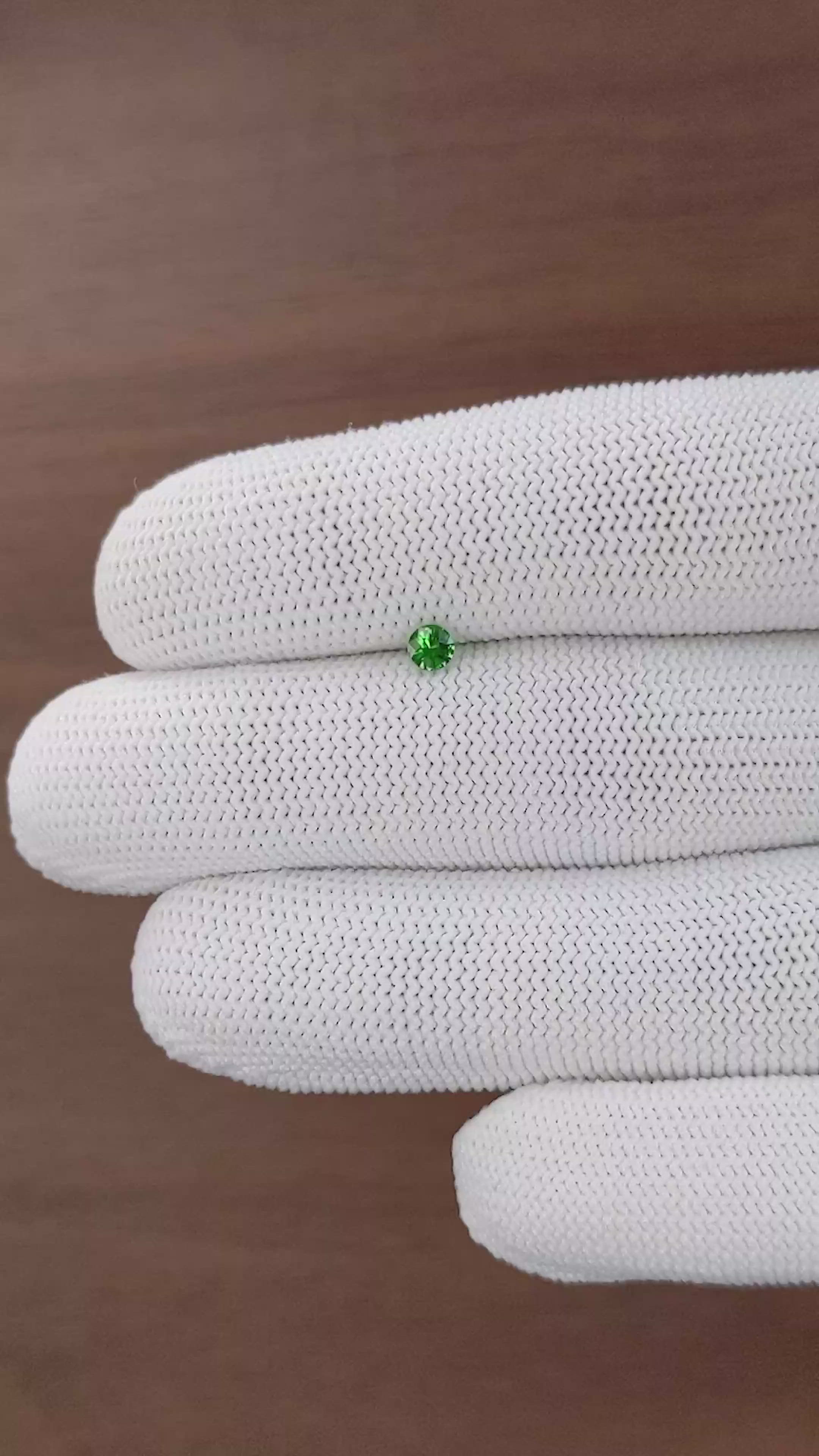 0.18 Ct. Tsavorite Garnet from Tanzania Size Video