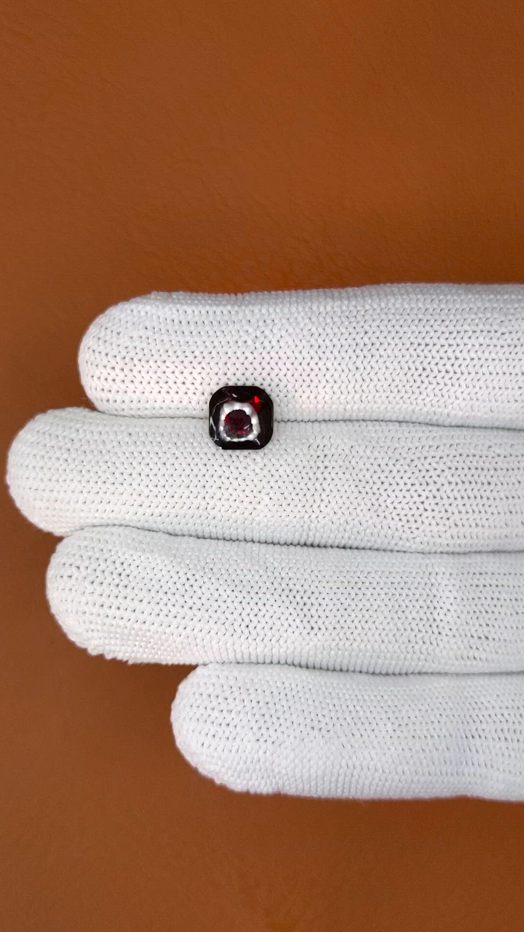 2.26 Ct. Red Cabochon Almandine Garnet from Ceylon (Sri Lanka) Size Video