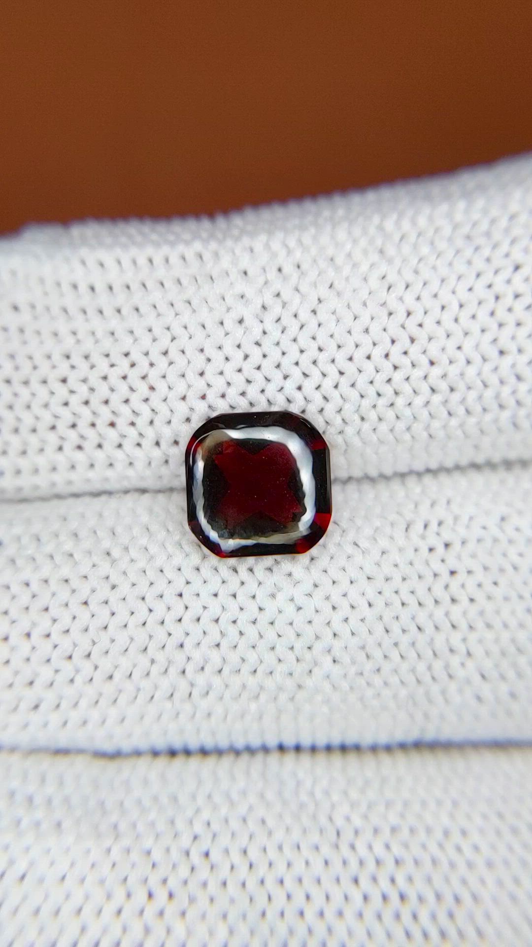2.26 Ct. Red Cabochon Almandine Garnet from Ceylon (Sri Lanka) Size Video