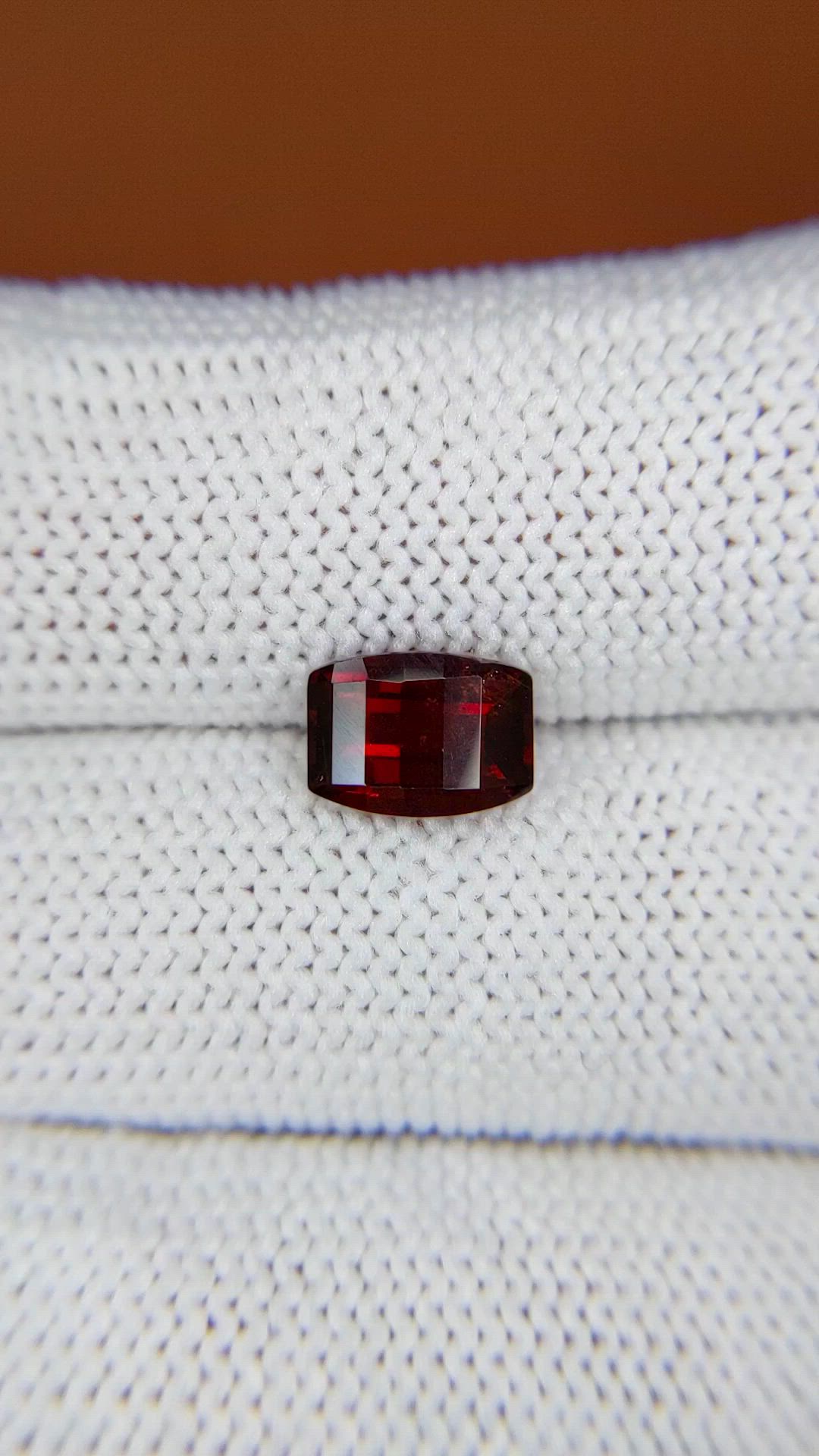 1.69 Ct. Red Almandine Garnet from Ceylon (Sri Lanka) Size Video