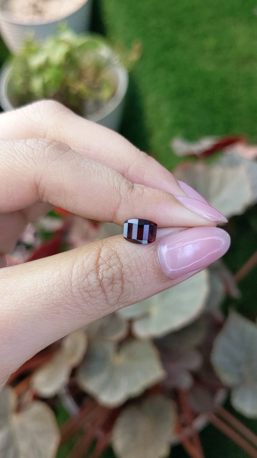 1.62 Ct. Red Almandine Garnet from Ceylon (Sri Lanka) Size Video