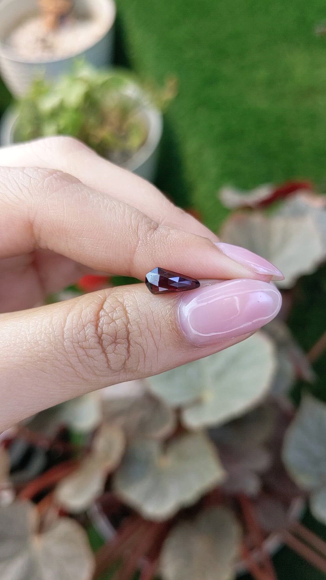 1.45 Ct. Red Almandine Garnet from Ceylon (Sri Lanka) Size Video