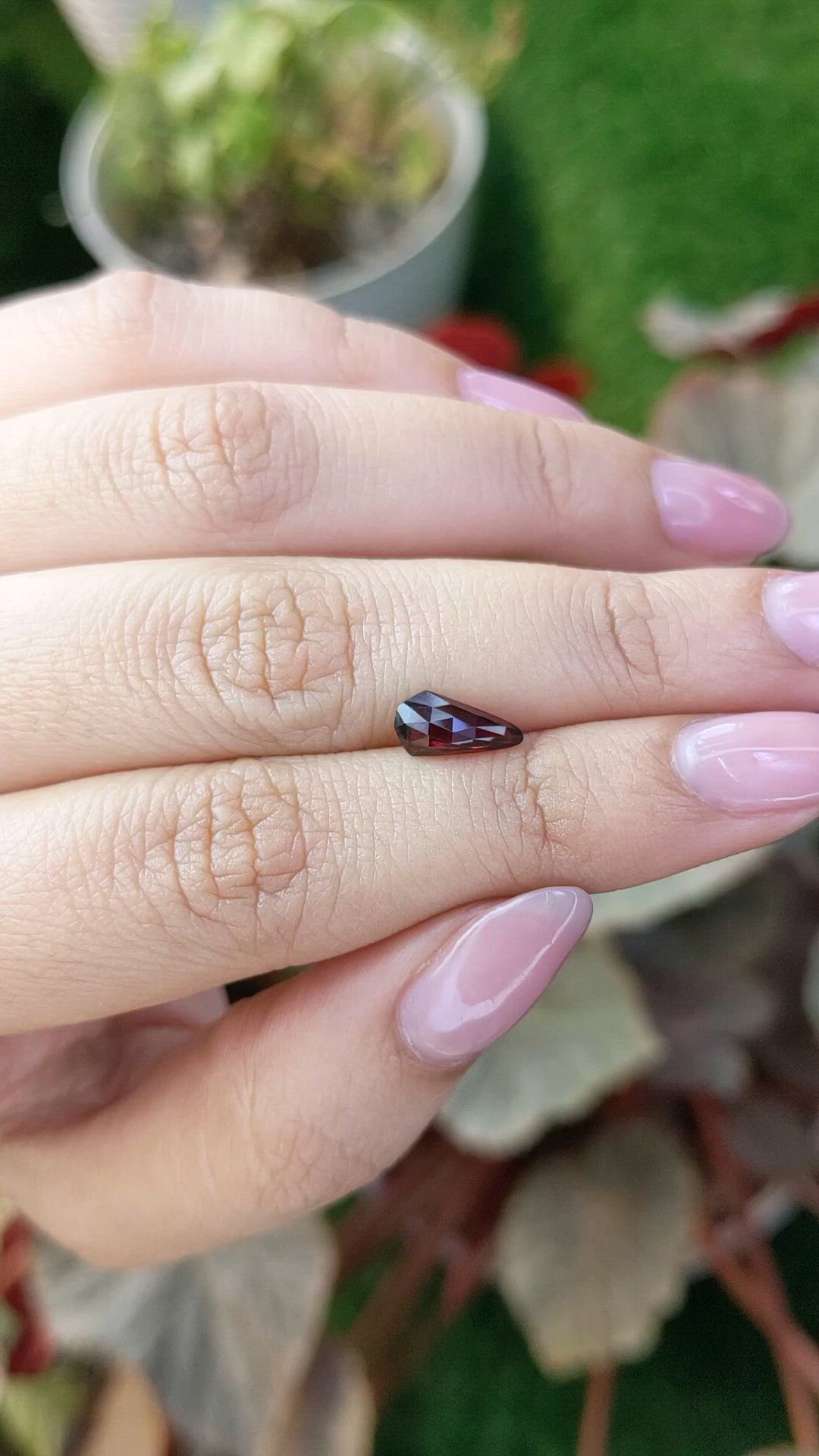 1.45 Ct. Red Almandine Garnet from Ceylon (Sri Lanka) Size Video