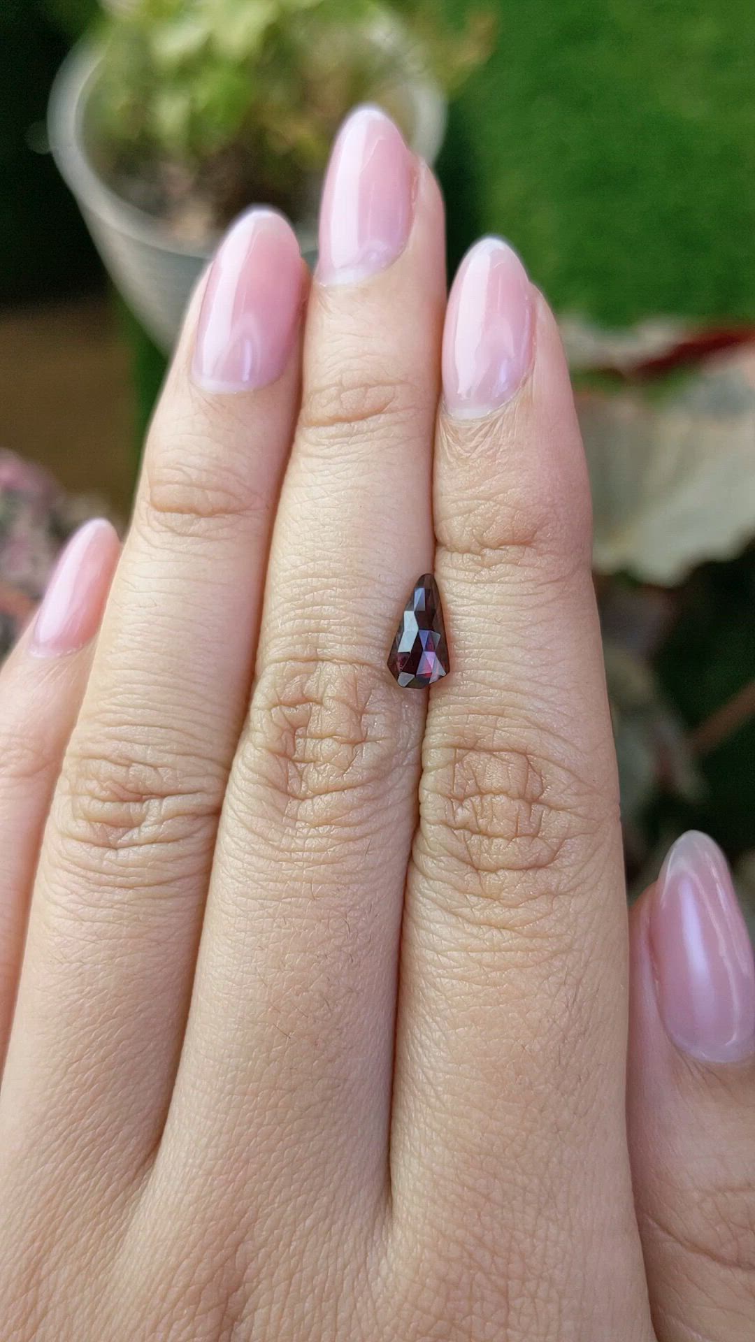 1.45 Ct. Red Almandine Garnet from Ceylon (Sri Lanka) Size Video