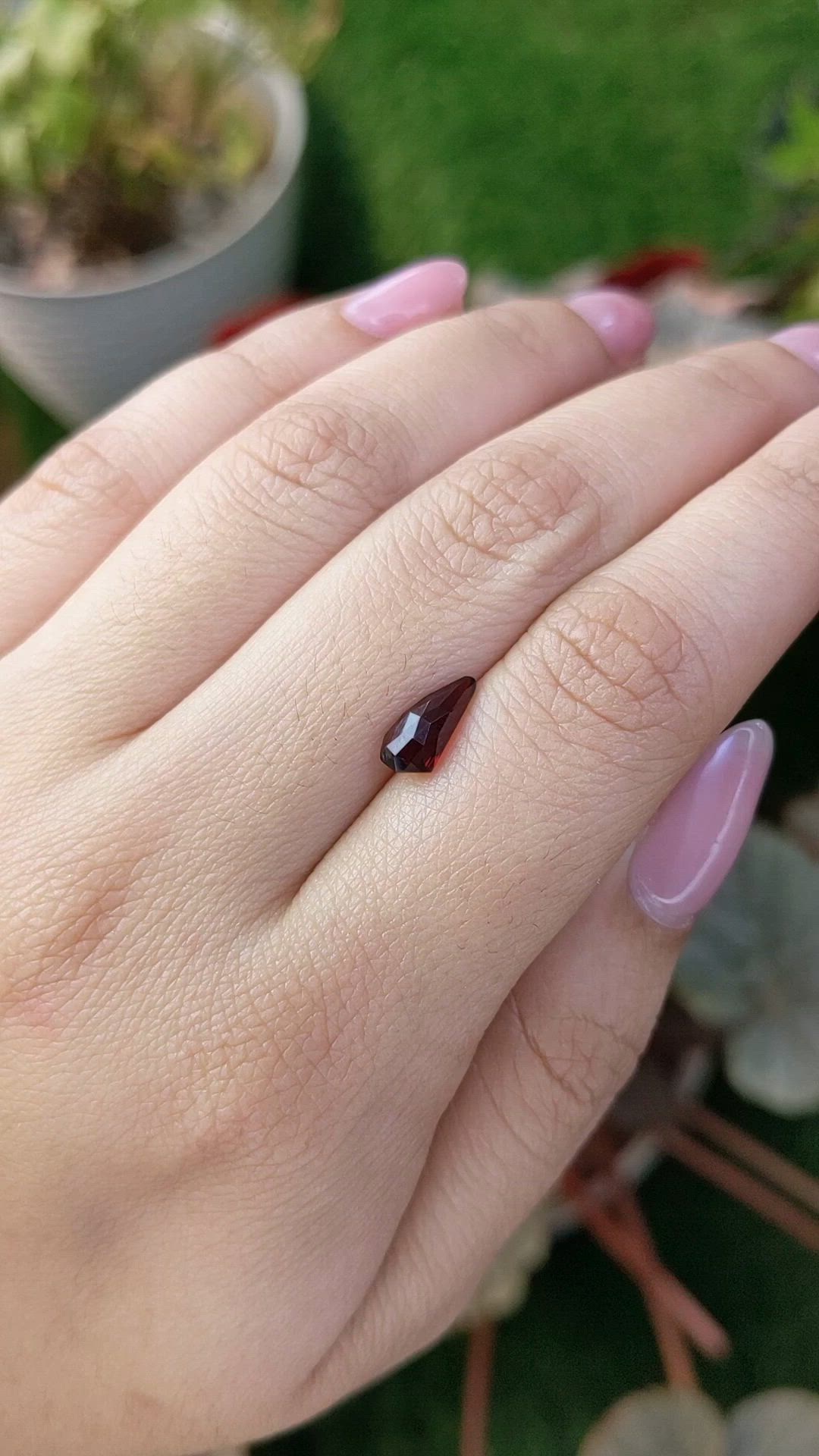 1.45 Ct. Red Almandine Garnet from Ceylon (Sri Lanka) Size Video