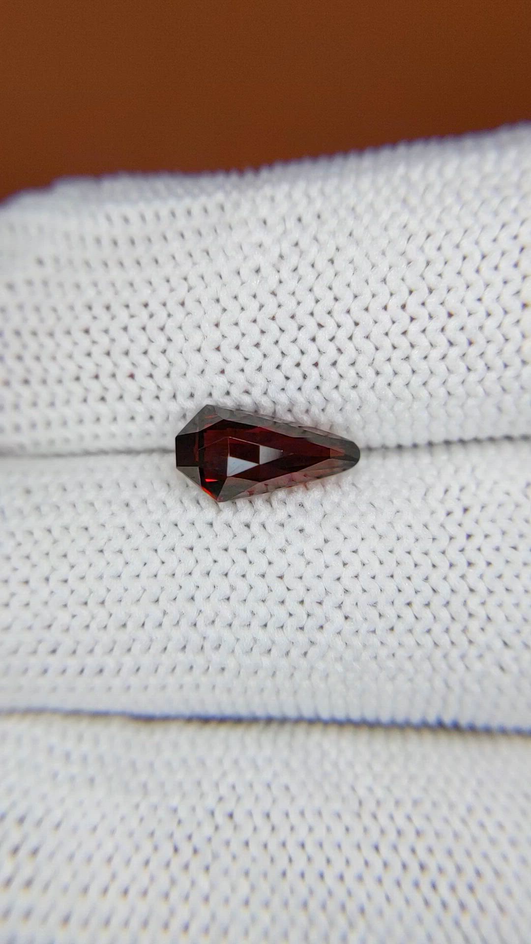 1.89 Ct. Red Almandine Garnet from Ceylon (Sri Lanka) Size Video