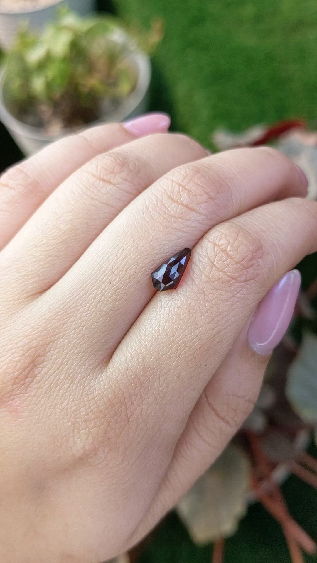 1.89 Ct. Red Almandine Garnet from Ceylon (Sri Lanka) Size Video
