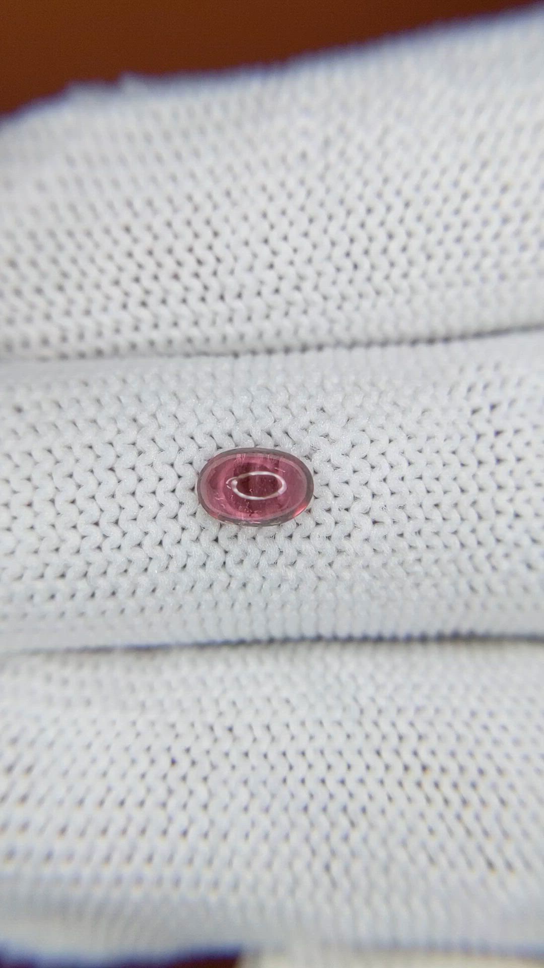 0.55 Ct. Pinkish Purple Cabochon Garnet from Ceylon (Sri Lanka) Size Video