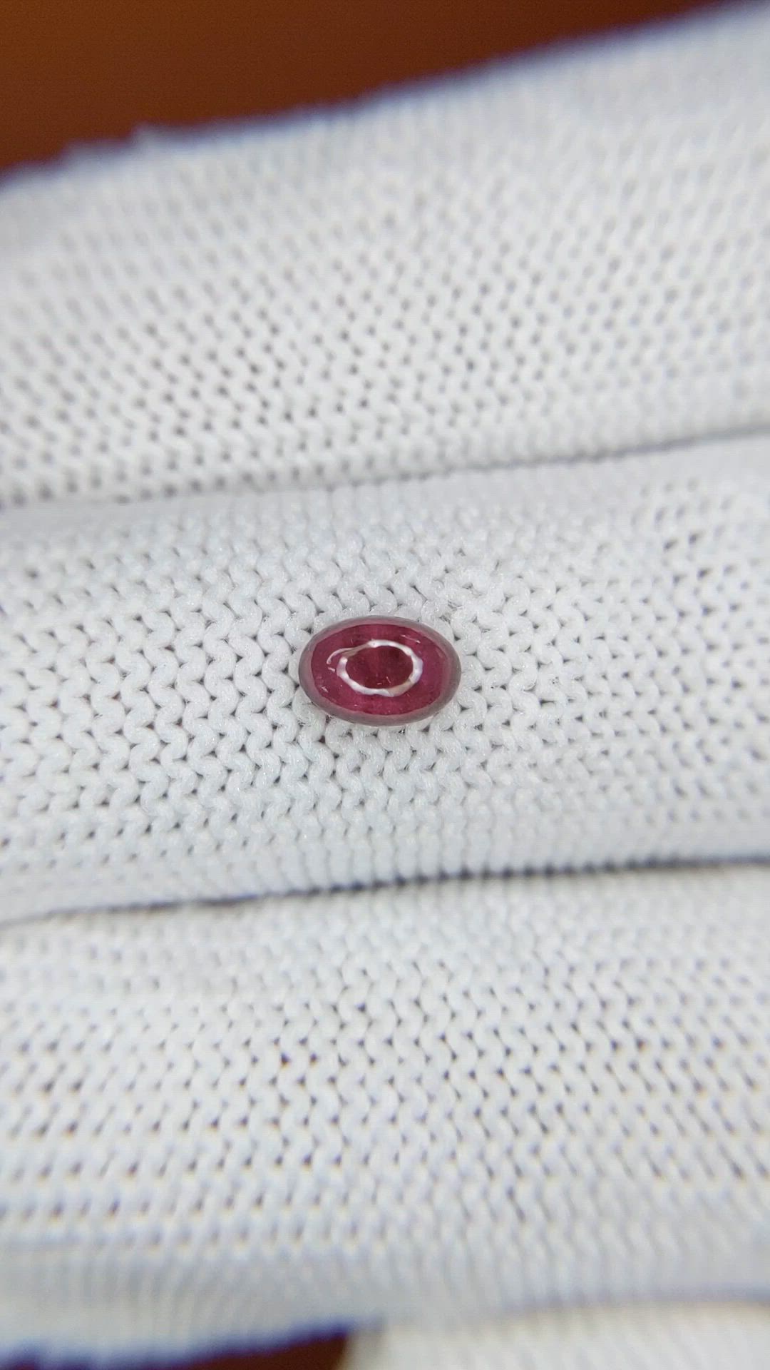 0.68 Ct. Pinkish Purple Cabochon Garnet from Ceylon (Sri Lanka) Size Video