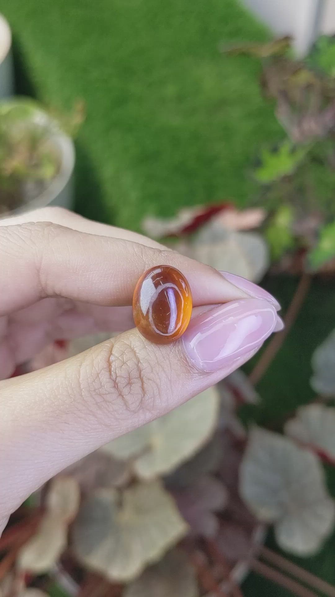 11.67 Ct. Orange Cabochon Hessonite Garnet from Madagascar Size Video