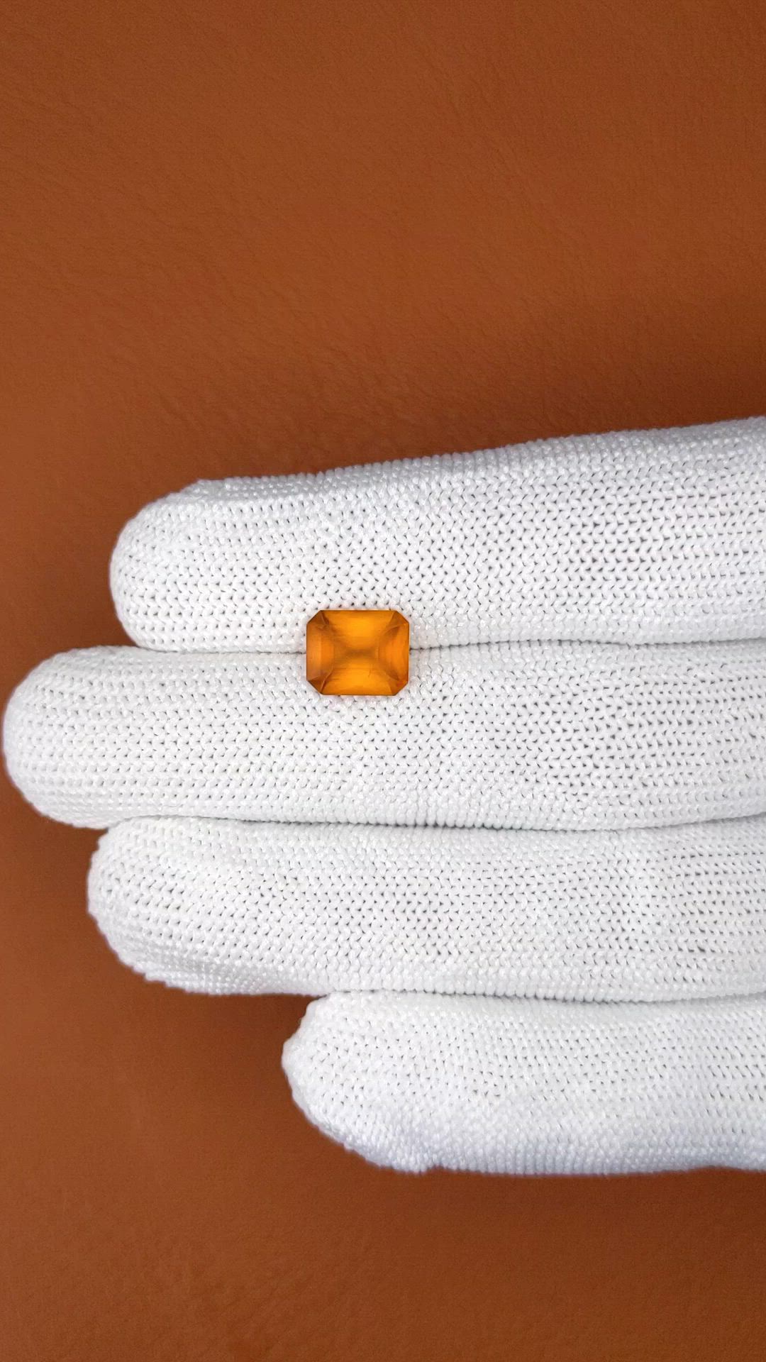 2.75 Ct. Yellowish Orange Hessonite Garnet from Madagascar Size Video