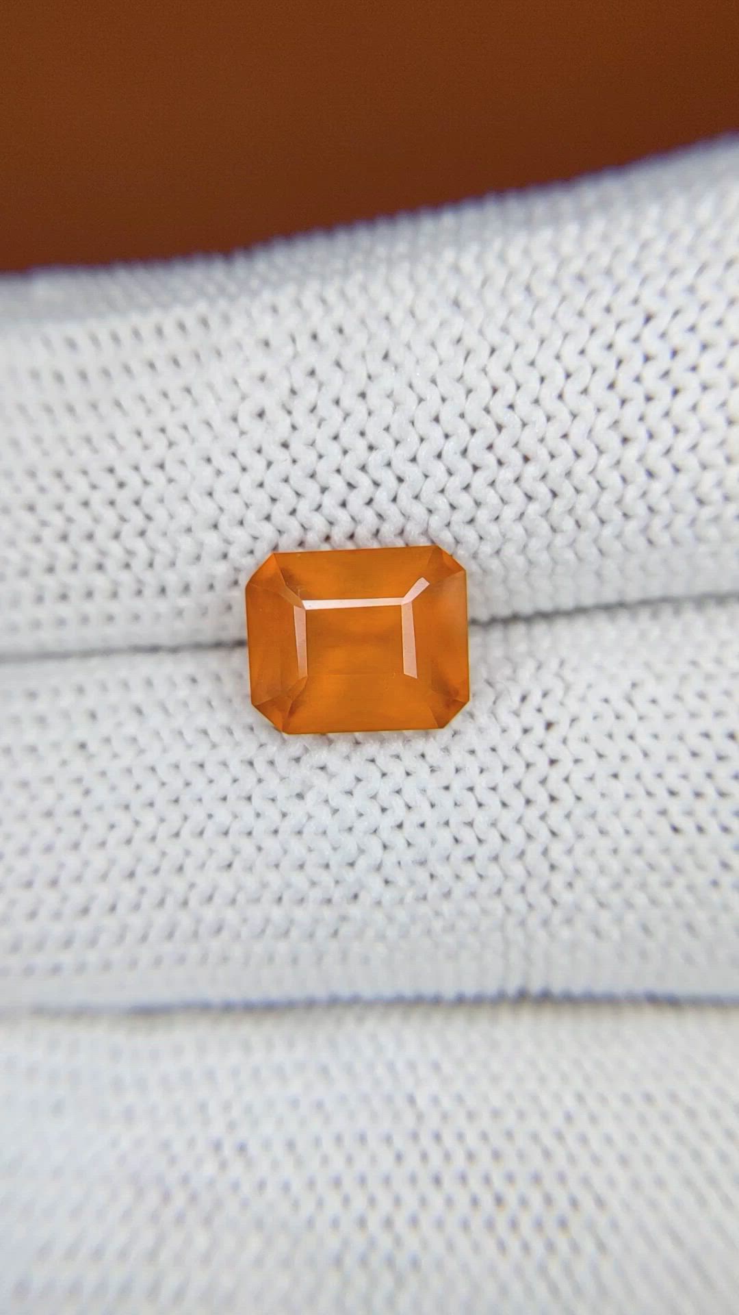 2.75 Ct. Yellowish Orange Hessonite Garnet from Madagascar Size Video