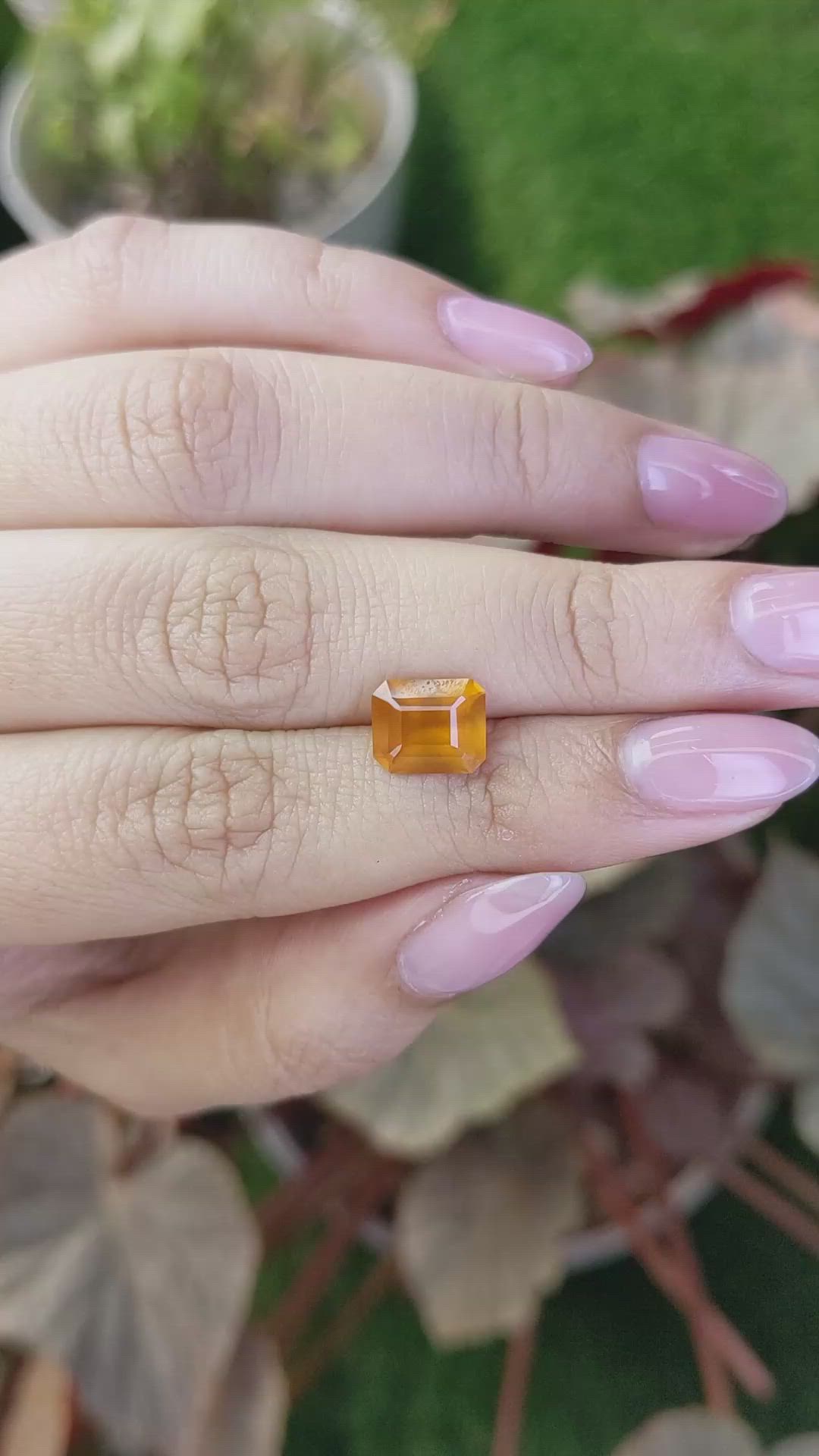 2.75 Ct. Yellowish Orange Hessonite Garnet from Madagascar Size Video