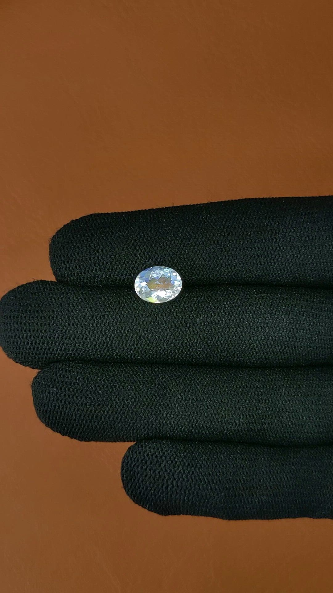 1.99 Ct. Rainbow Moonstone from Ceylon (Sri Lanka) Size Video