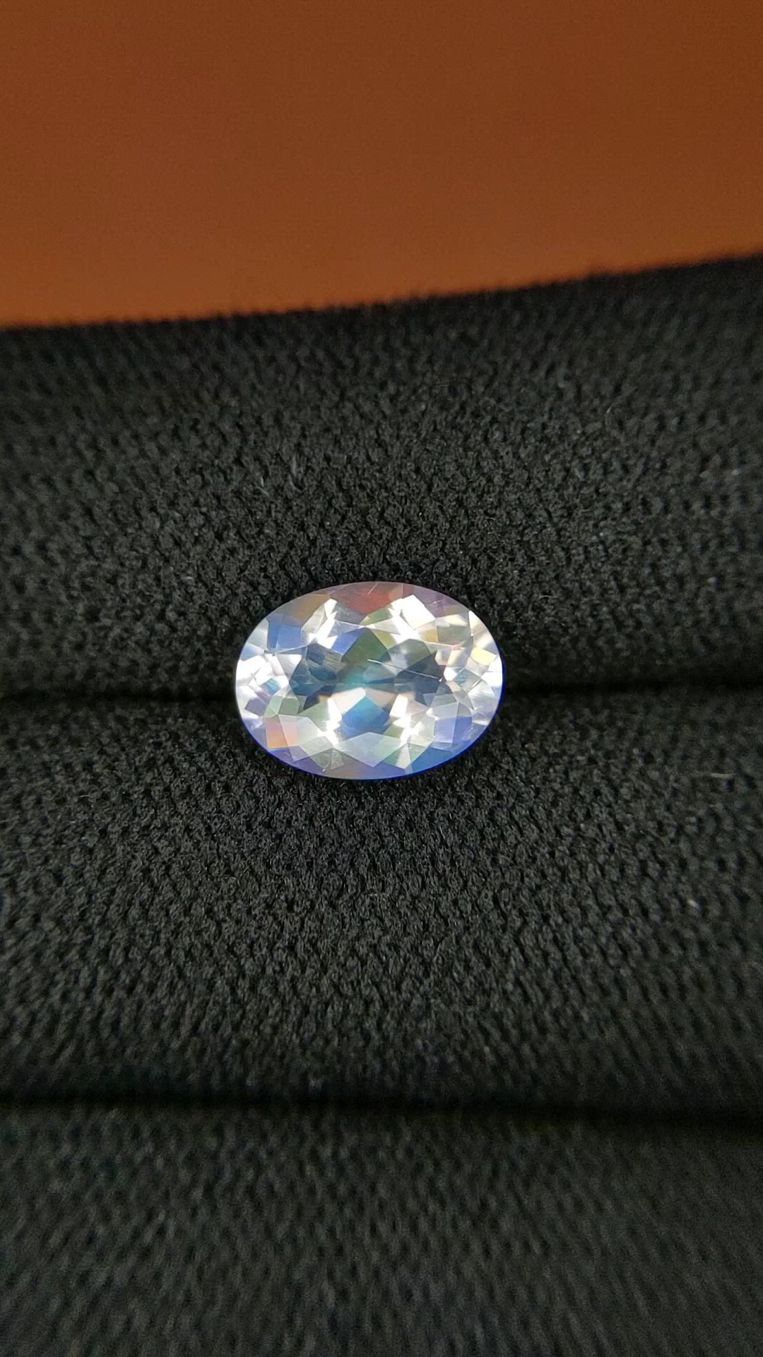 2.16 Ct. Rainbow Moonstone from Ceylon (Sri Lanka) Size Video