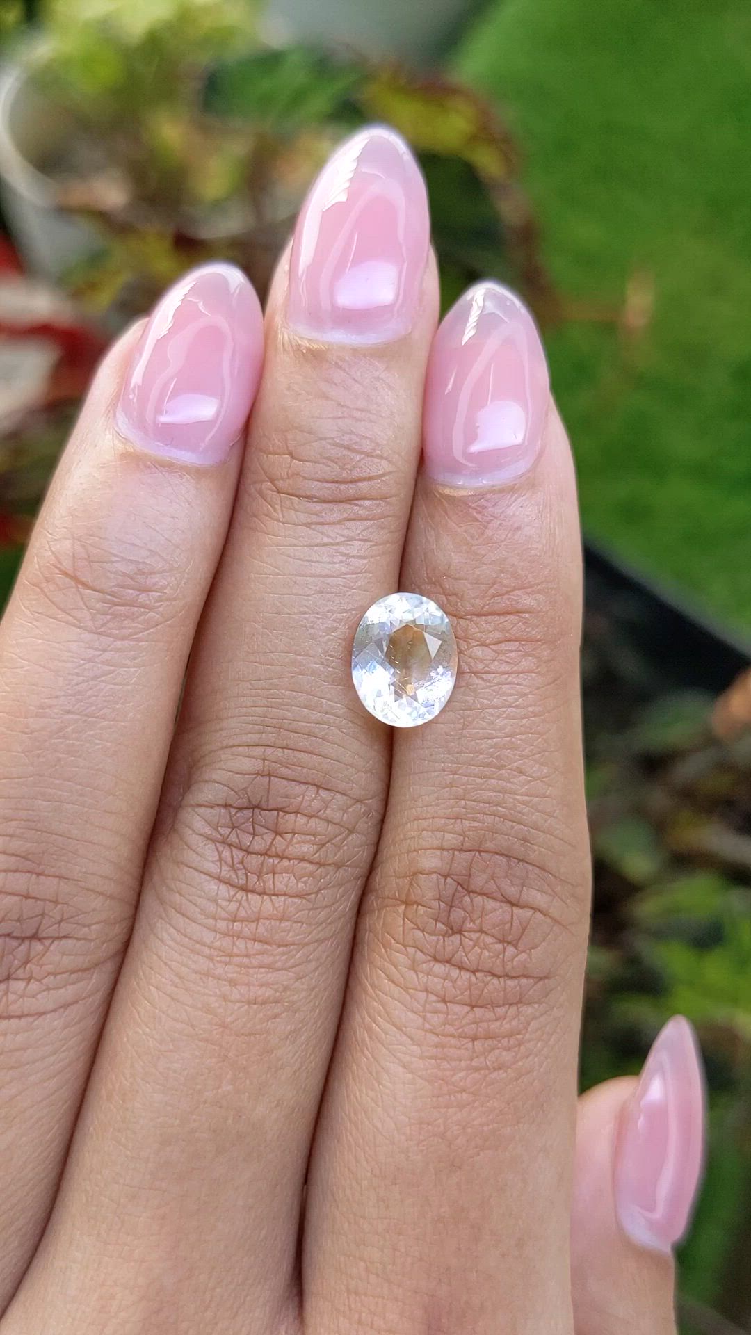 2.12 Ct. Rainbow Moonstone from Ceylon (Sri Lanka) Size Video