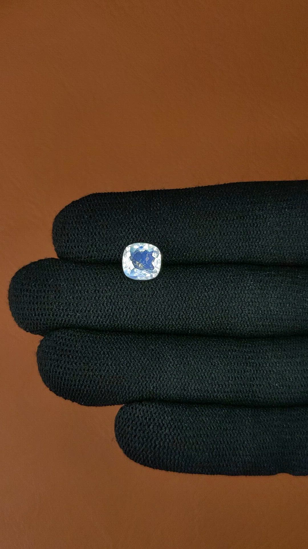 2.07 Ct. Rainbow Moonstone from Ceylon (Sri Lanka) Size Video