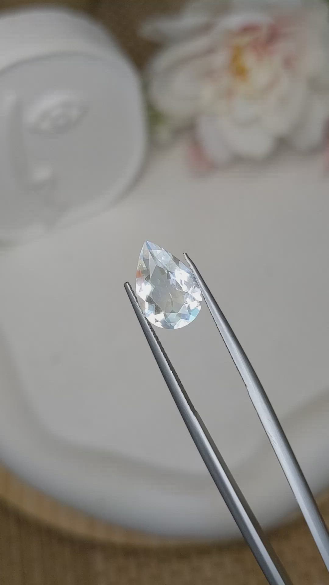 2.42 Ct. Rainbow Moonstone from Ceylon (Sri Lanka) Size Video