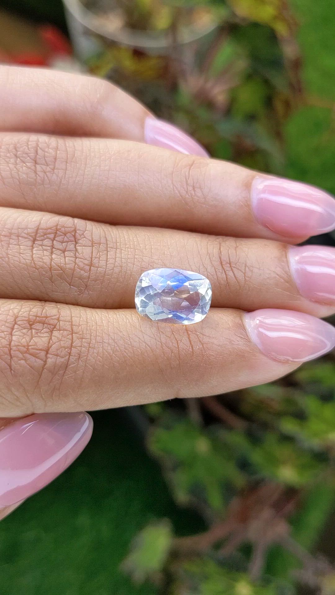 3.06 Ct. Rainbow Moonstone from Ceylon (Sri Lanka) Size Video