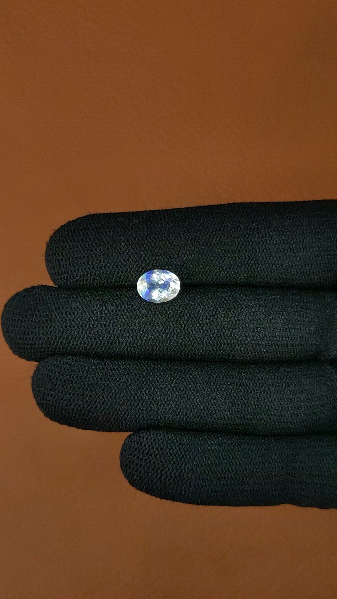 1.96 Ct. Rainbow Moonstone from Ceylon (Sri Lanka) Size Video